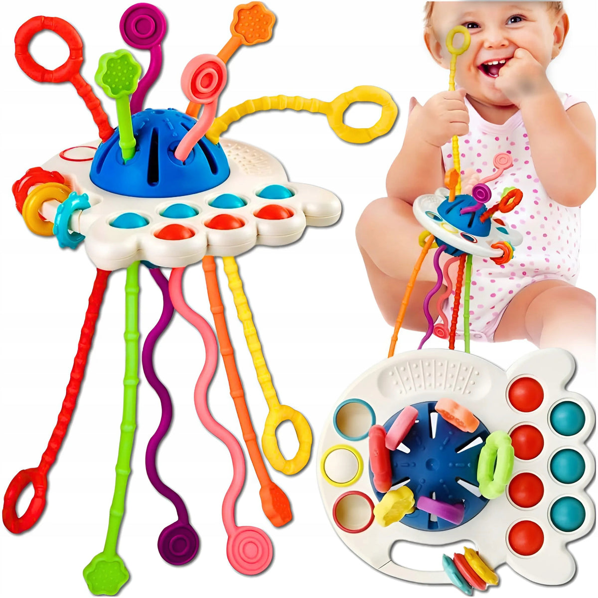 SENSORY TOY MONTESSORI EDUCATIONAL ANTI-STRESS TEETHER FOR BABIES Manufacturer code ZABAWKA MONTESSORI DLA NIEMOWLĄT ROZWOJOWA