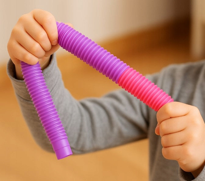 SENSORY TUBES - SET OF 10 COLORFUL PIECES - THE TOY FOCUSES ON DEVELOPMENT Packaging status original