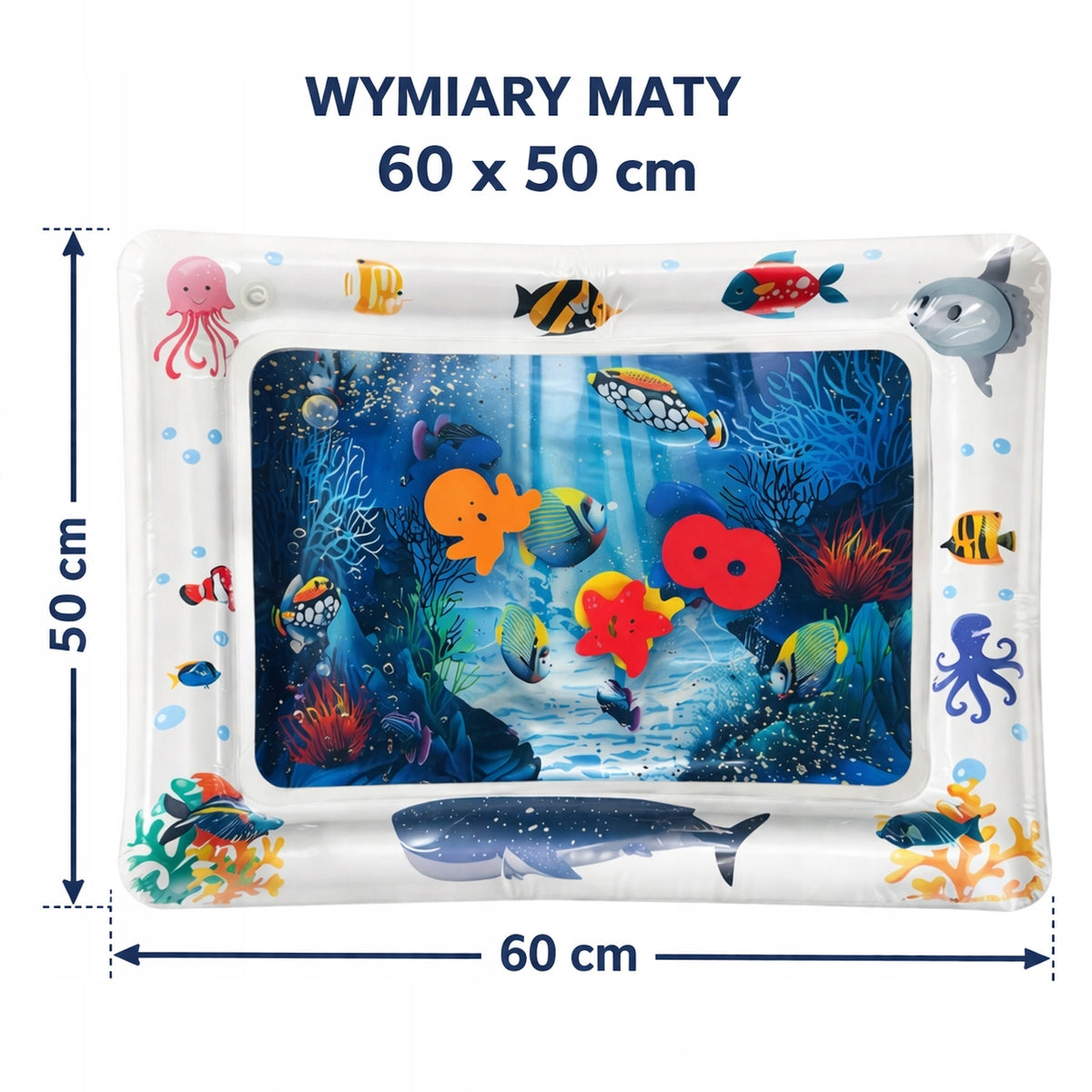 SENSORY WATER MAT for Infants to Lie on the Belly Rubber 60x50 cm Packaging status original