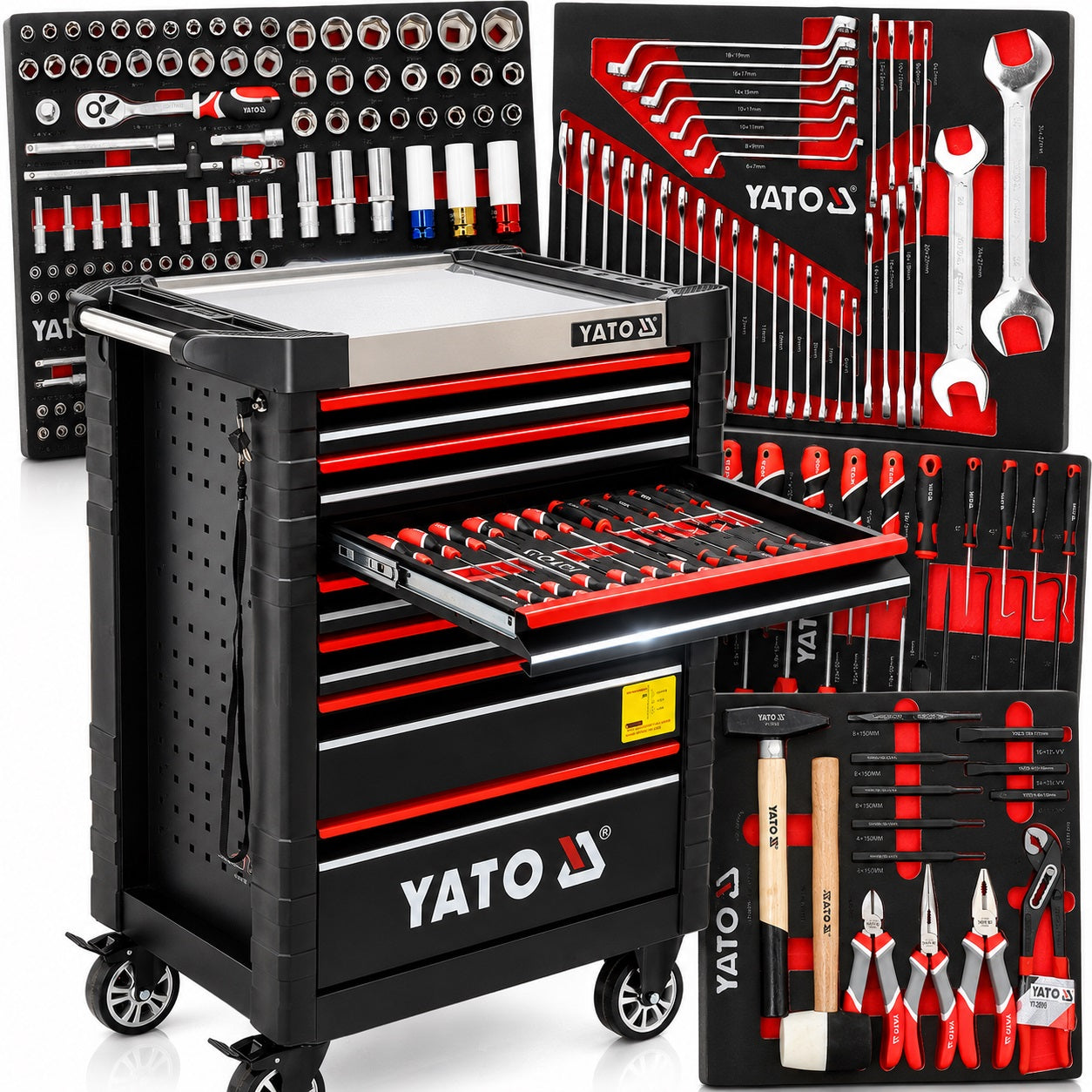 SERVICE CABINET 7 DRAWERS 190 TOOLS WITH LOCK OPENING YT-55306