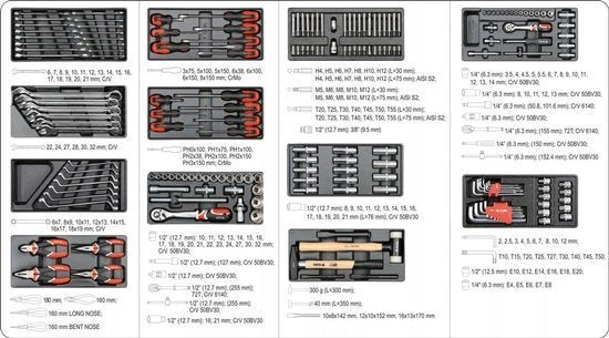 SERVICE CABINET + TOOLS YT-55307 YATO Brand Yato