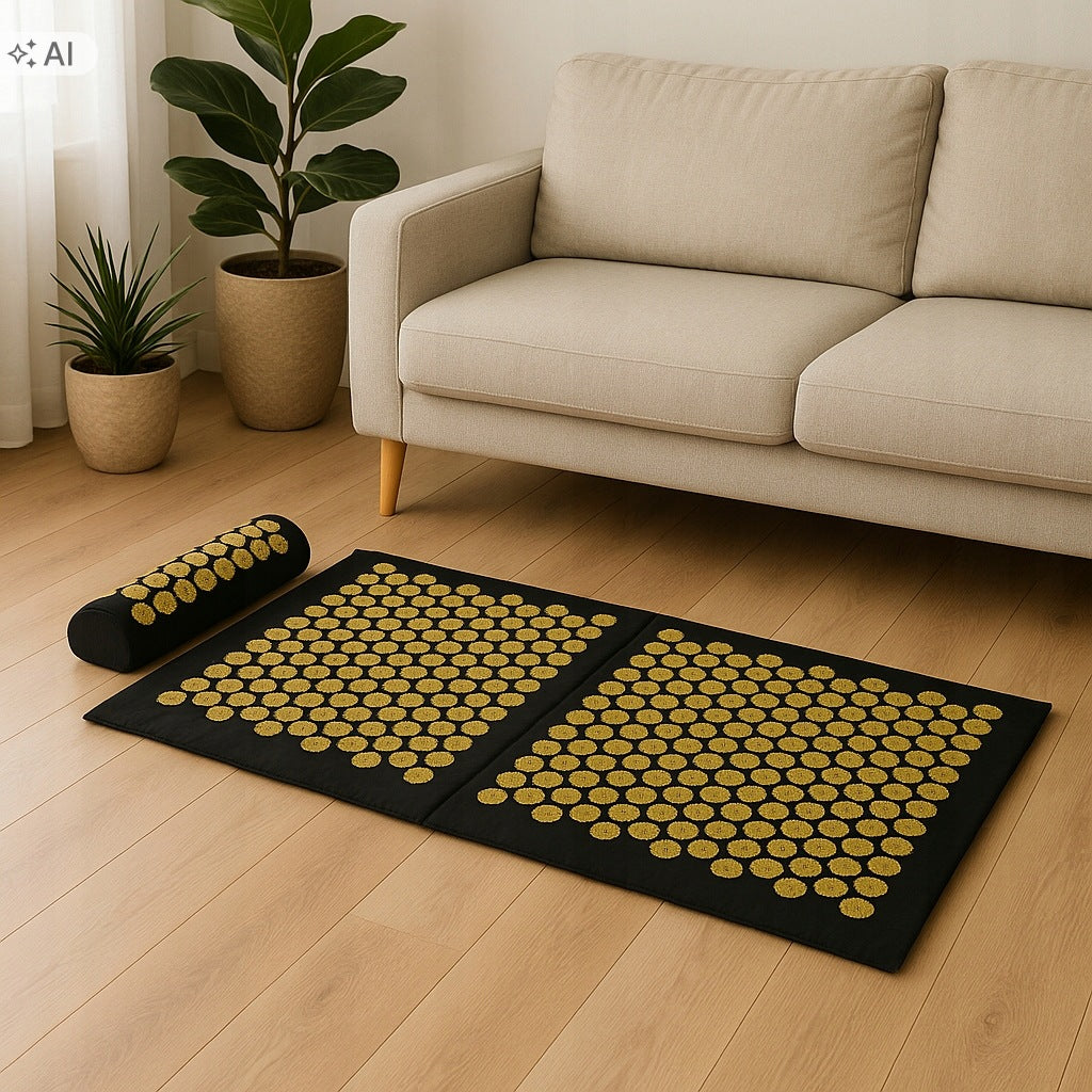SET ACUPRESSURE MAT PILLOW ACUPRESSURE MASSAGER BACK PAIN STRESS Manufacturer code F43C