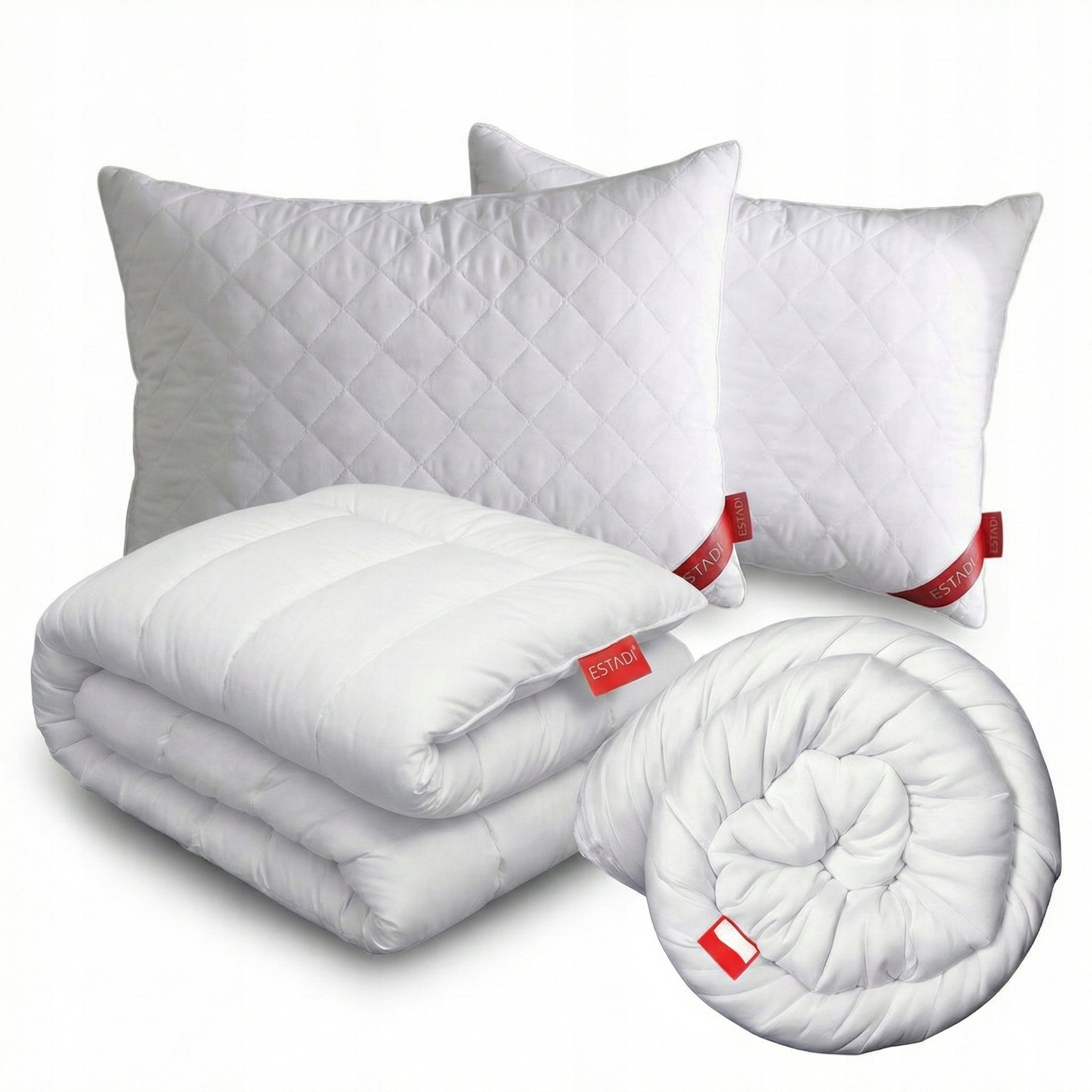 SET ALL-SEASON ANTI-ALLERGIC QUILT 160X200 + 2 PILLOWS 70X80 WHITE