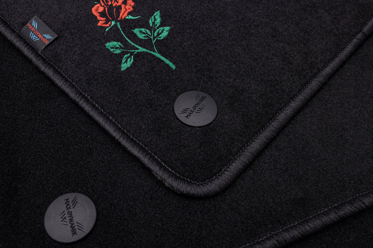 SET BLACK - Carpet wipers for the car - FLOWERS POLISH Manufacturer's catalog number 991000000852