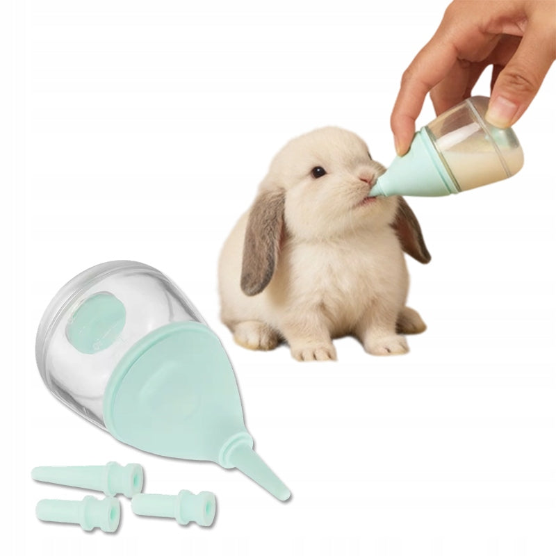 SET BOTTLE FOR FEEDING KITTENS RABBIT PUPPIES + PACIFIERS