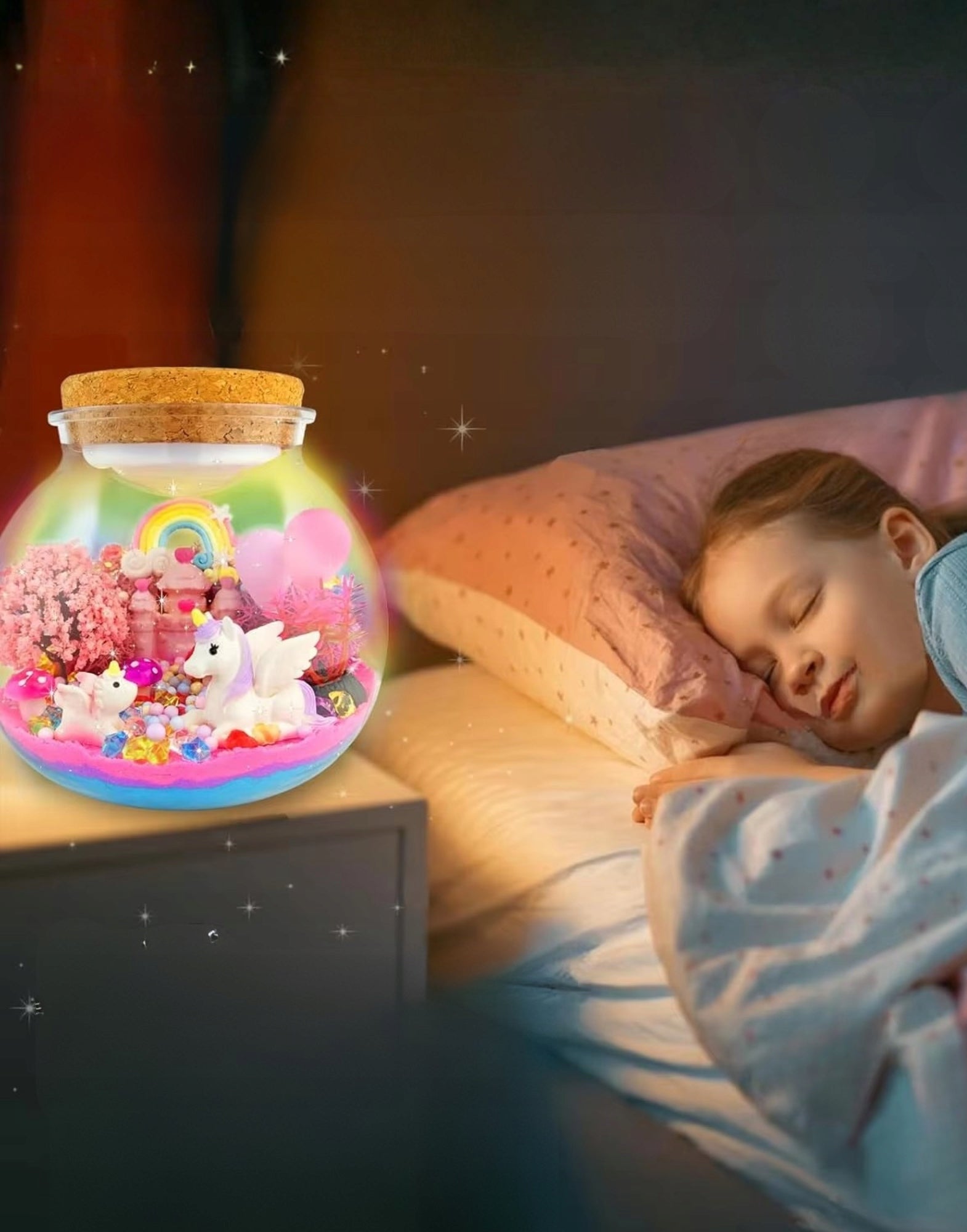 SET CREATIVE NIGHT LIGHT UNICORN DIY MAGIC TERRARIUM FOR CHILDREN Manufacturer code ZD-18