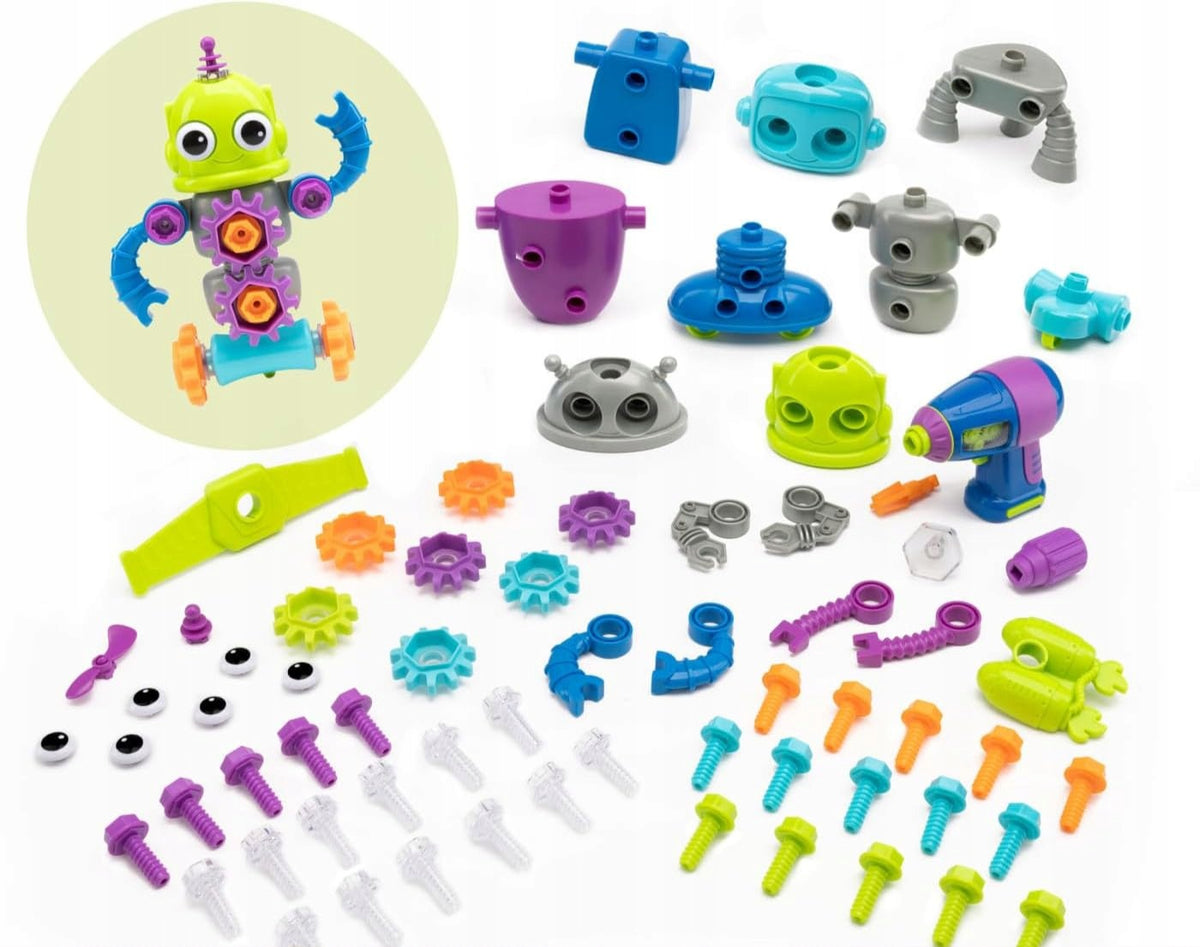 SET CREATIVE ROBOT FOR TWISTING CONSTRUCTION DRILL GIFT CHILDREN Packaging status original