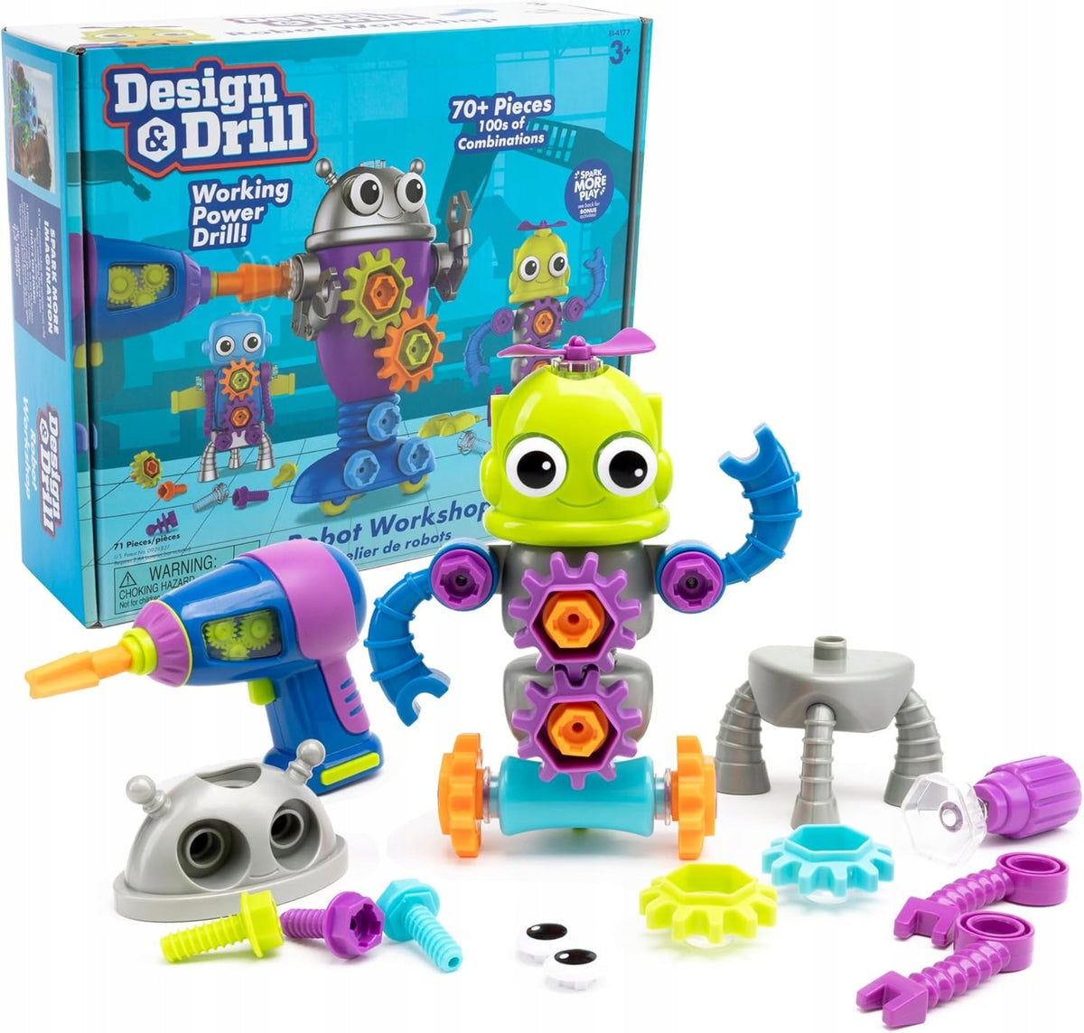 SET CREATIVE ROBOT FOR TWISTING CONSTRUCTION DRILL GIFT CHILDREN