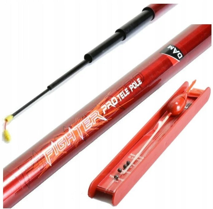 SET DAM FIGHTER PRO TELE POLE 400 4 m G.W.1-10gr WHIP READY FOR FISHING