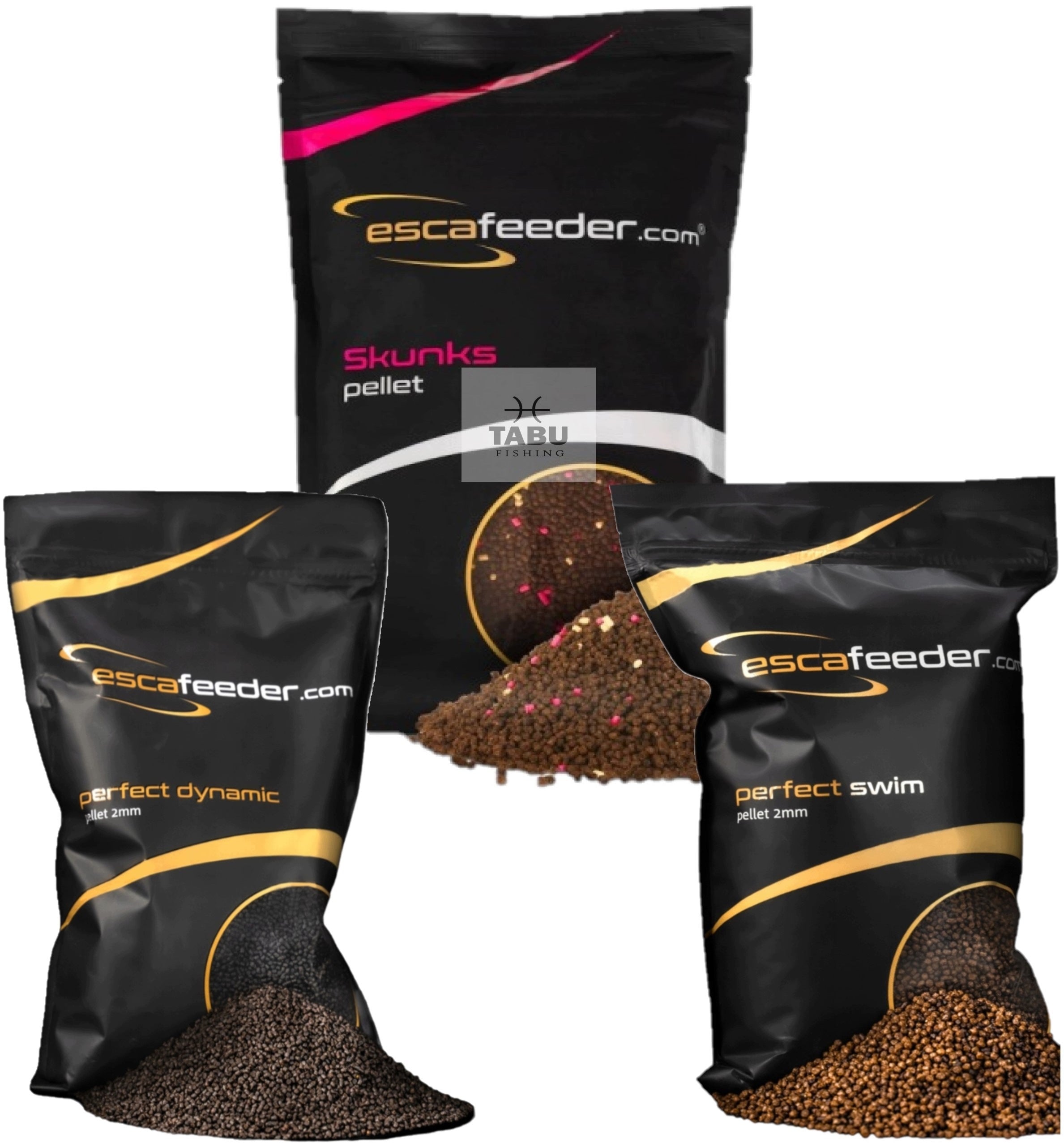 SET Esca Feeder 3x Pellet 2mm DYNAMIC SWIM SKUNKS method feeder killer