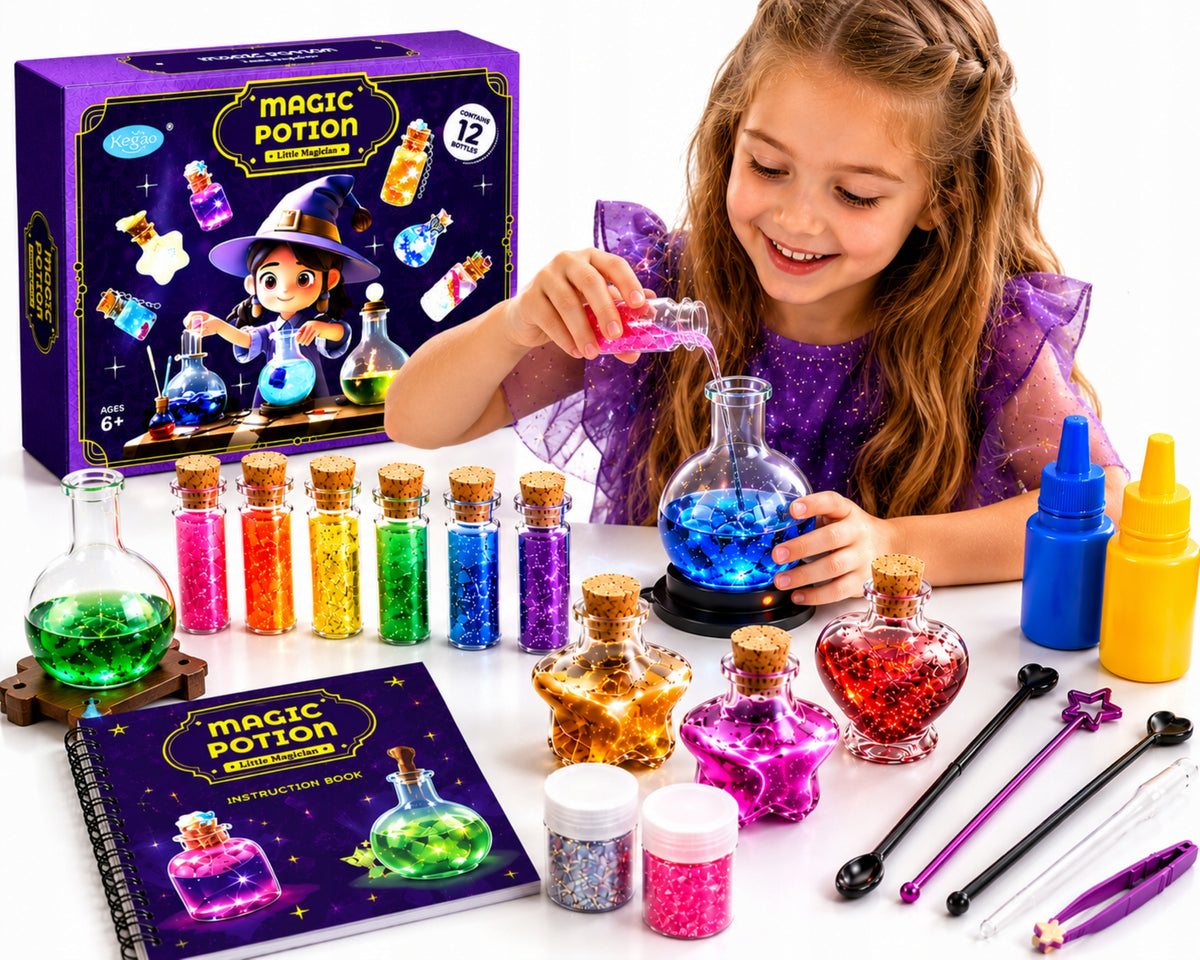 SET FOR CREATING MAGICAL POTIONS FOR CHILDREN Magic elixirs Packaging status original