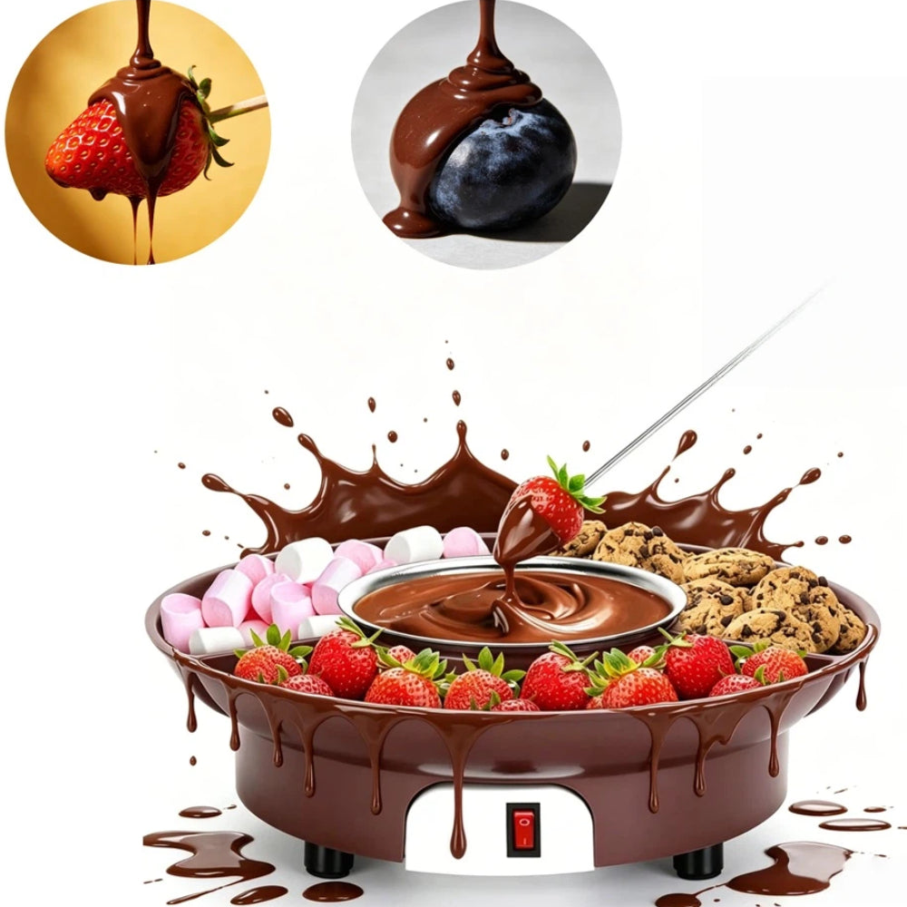 SET FOR FONDUE ELECTRIC FLAMELESS OVERHEATING PROTECTION