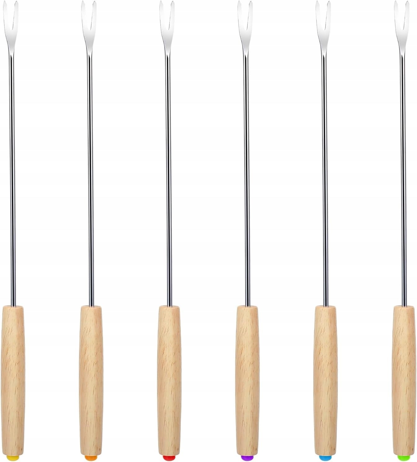 SET FOR FONDUE FORKS 6PCS STAINLESS STEEL FORKS WITH HANDLE