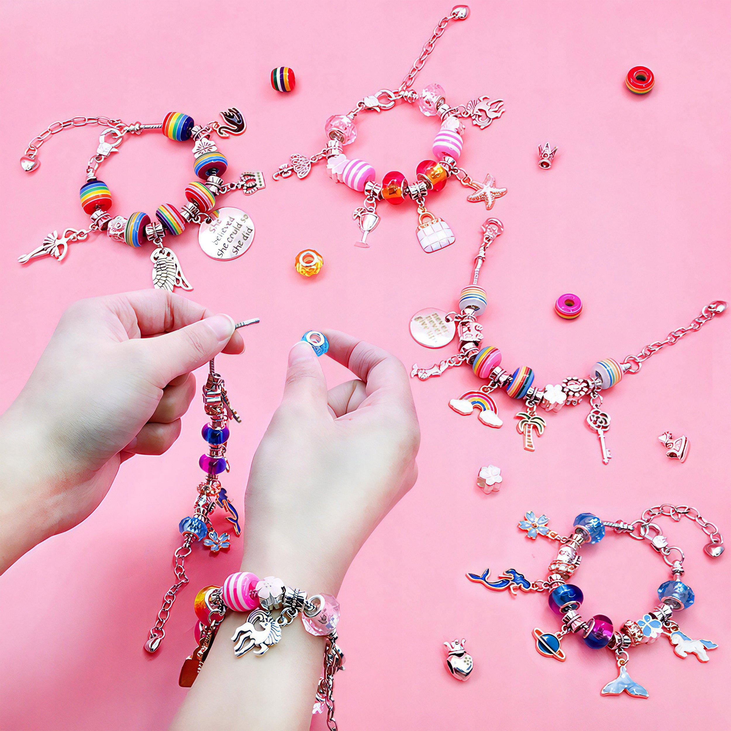 SET FOR MAKING JEWELRY BRACELETS NECKLACES GIFT DIY CREATIVE Manufacturer code ZESTAW DIY DO ROBIENIA BRANSOLETEK BIŻUTERII