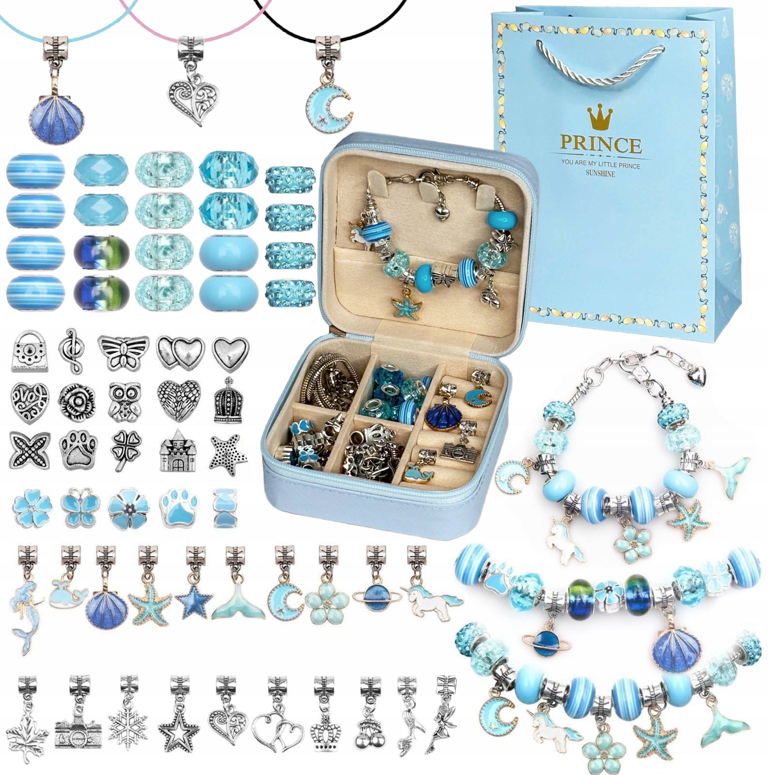 SET FOR MAKING JEWELRY BRACELETS NECKLACES PENDANTS FOR CHILDREN