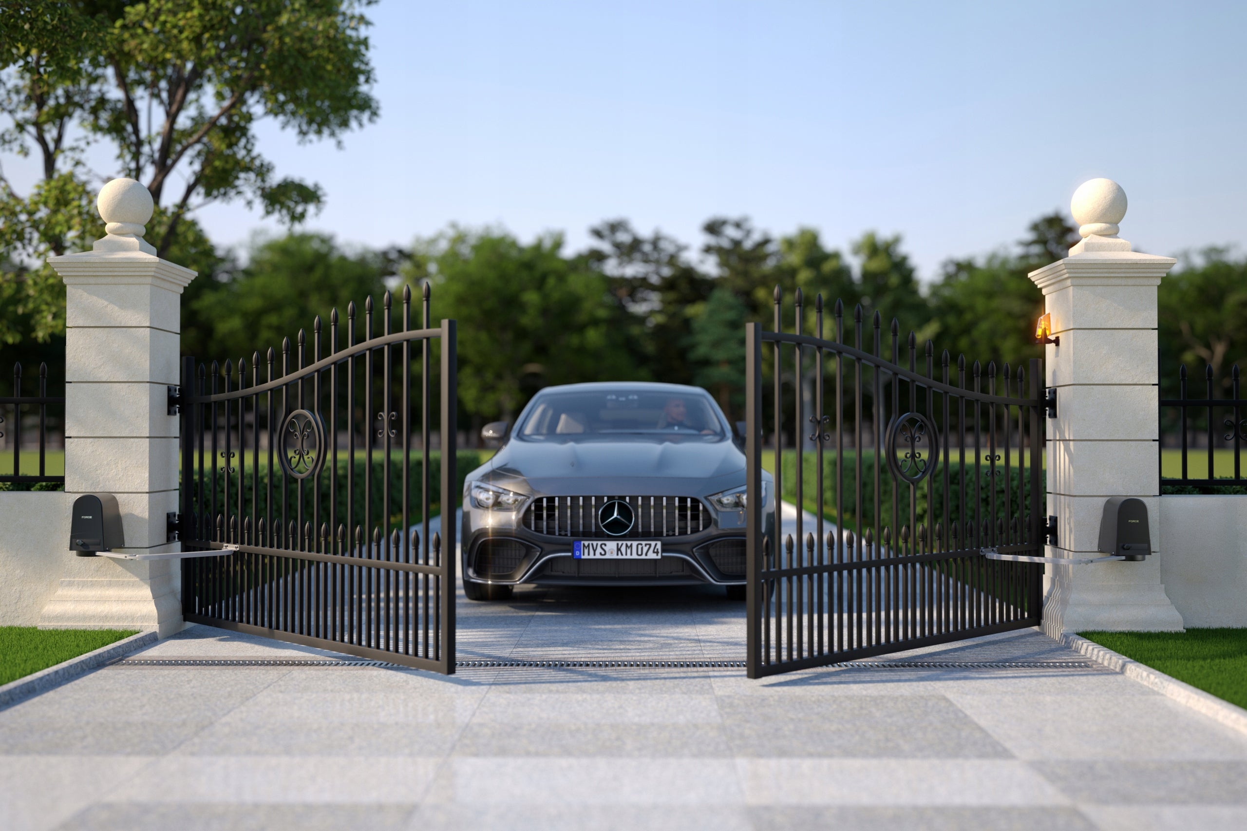 SET FOR SWING GATE FORCE V300 LS UP TO 3 M WITH ENDS Manufacturer code V300 LS