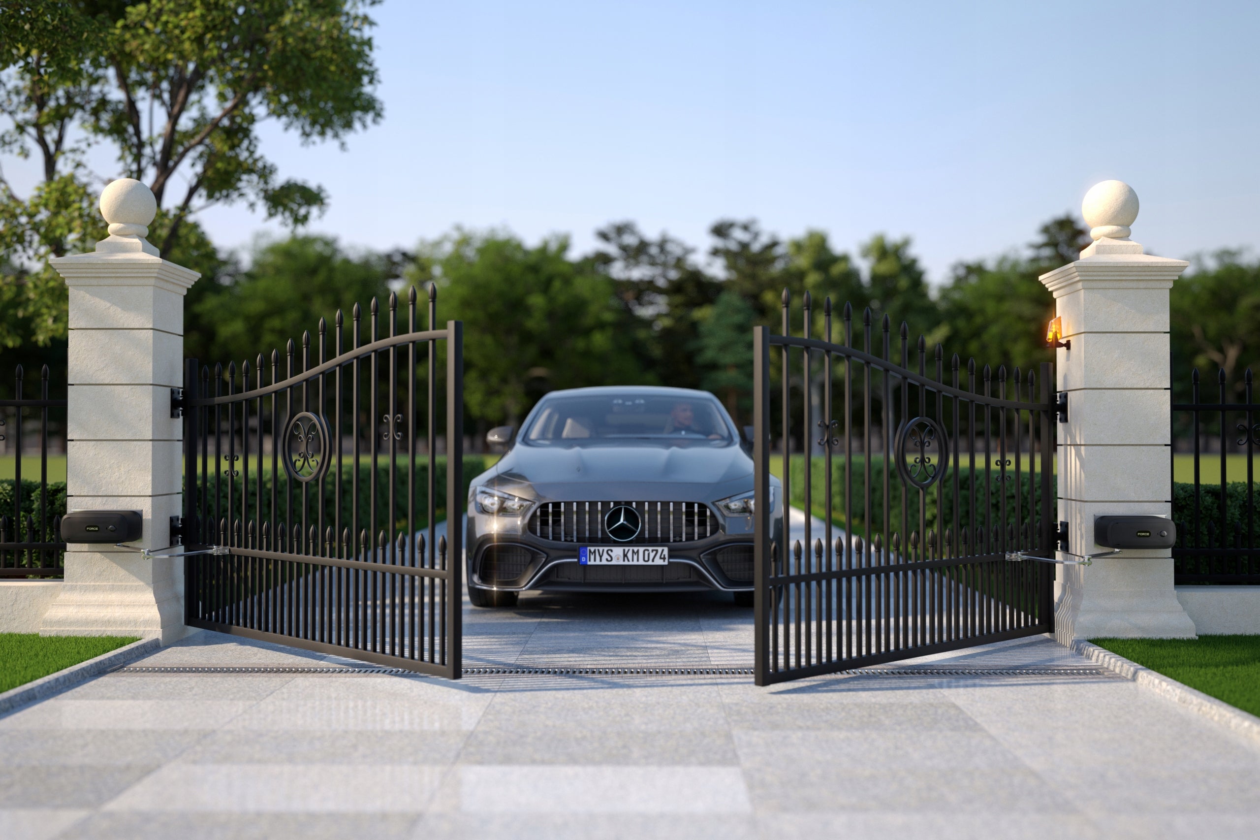 SET FOR SWING GATE FORCE V400 LS UP TO 8 M 400 KG WITH ENDS Manufacturer code V400 LS