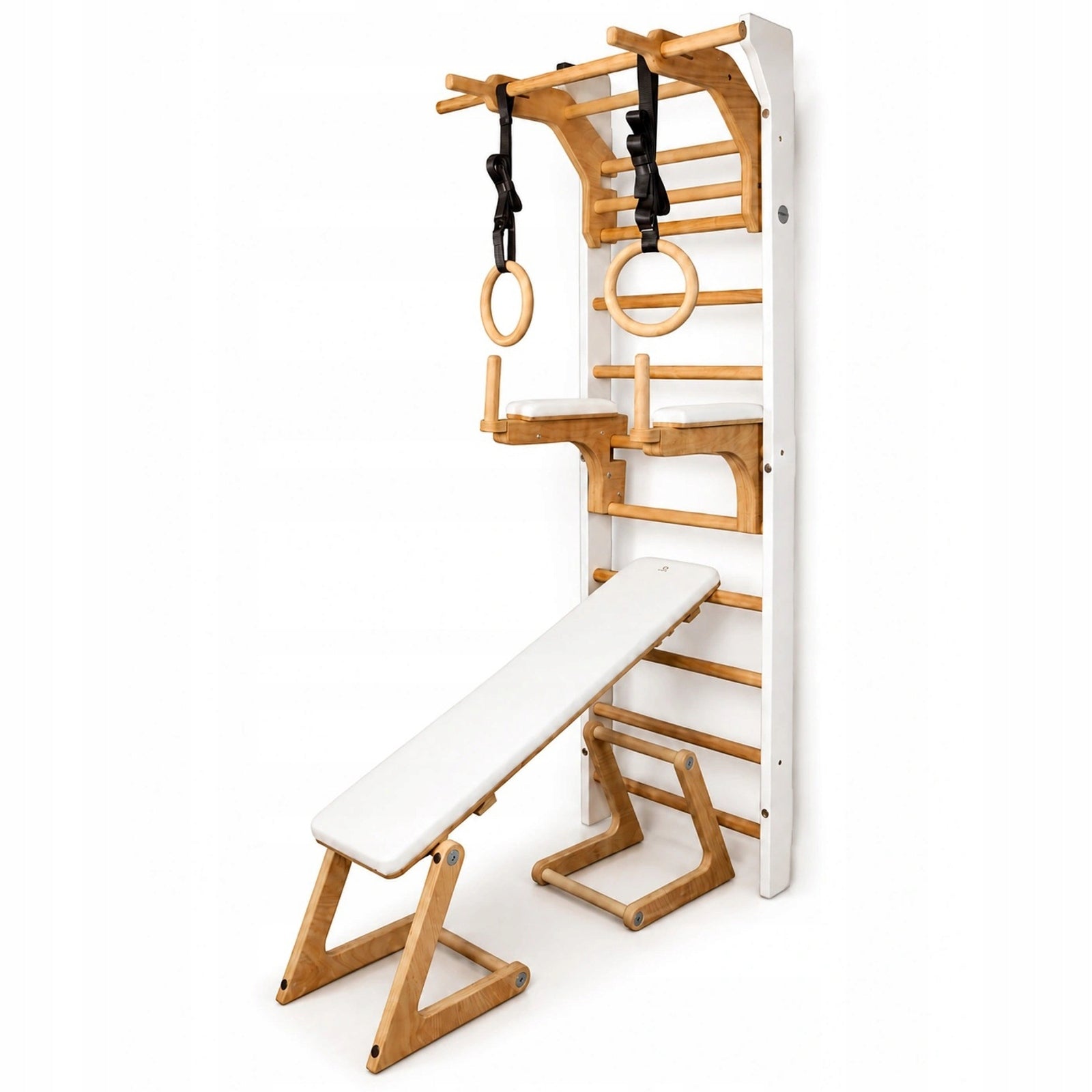 SET Gymnastic ladder PREMIUM ONMAX NORD 230cm + LUXO STATION white