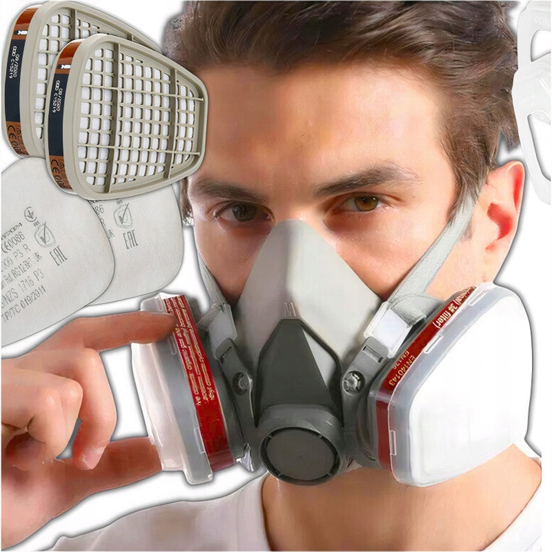 SET HALF MASK PAINT MASK 6200 COMPLETE DUST + FILTERS
