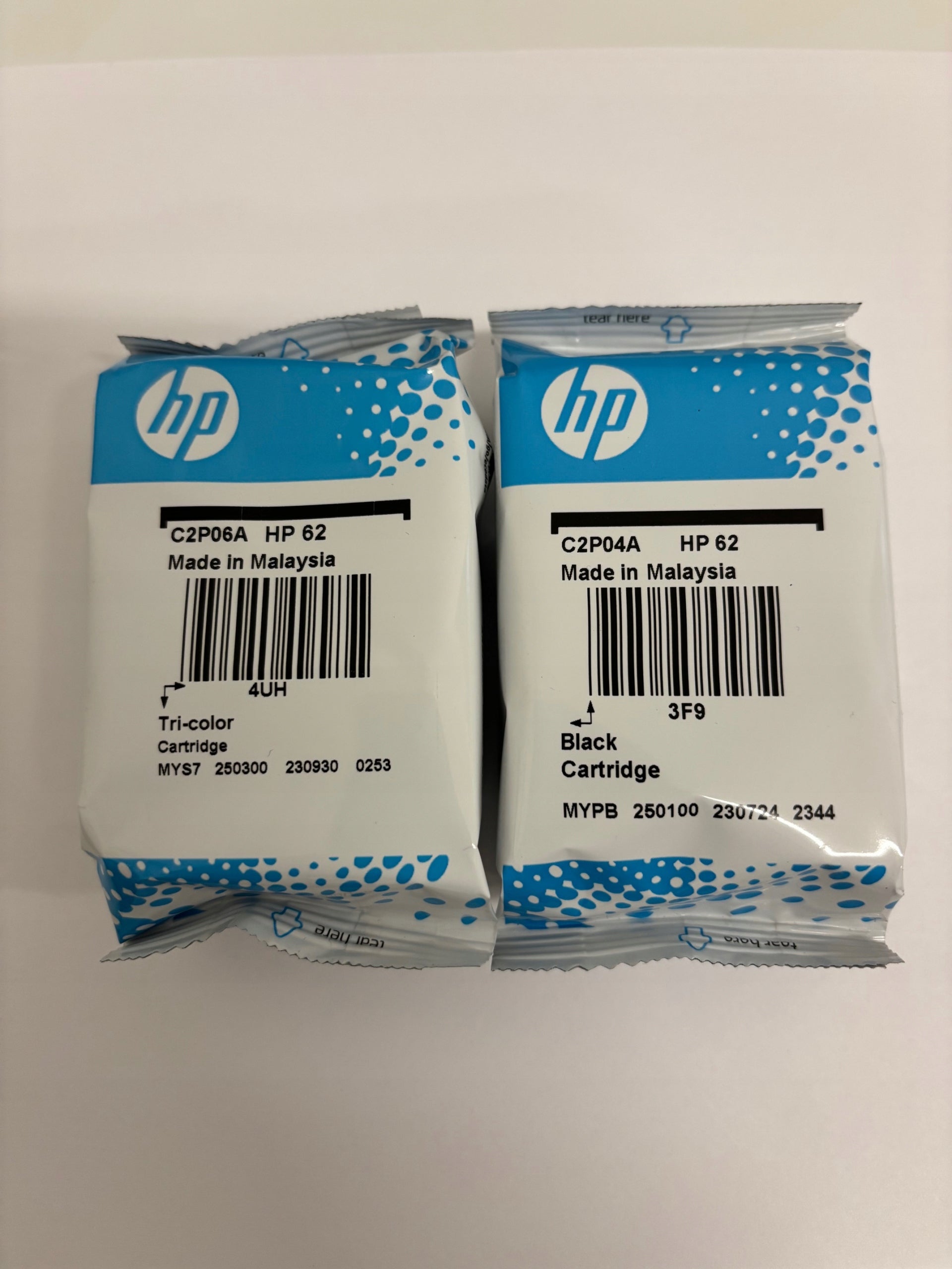 SET HP 62 BLACK + COLOUR 5540 5546 5548 5740 Manufacturer code N9J71AE
