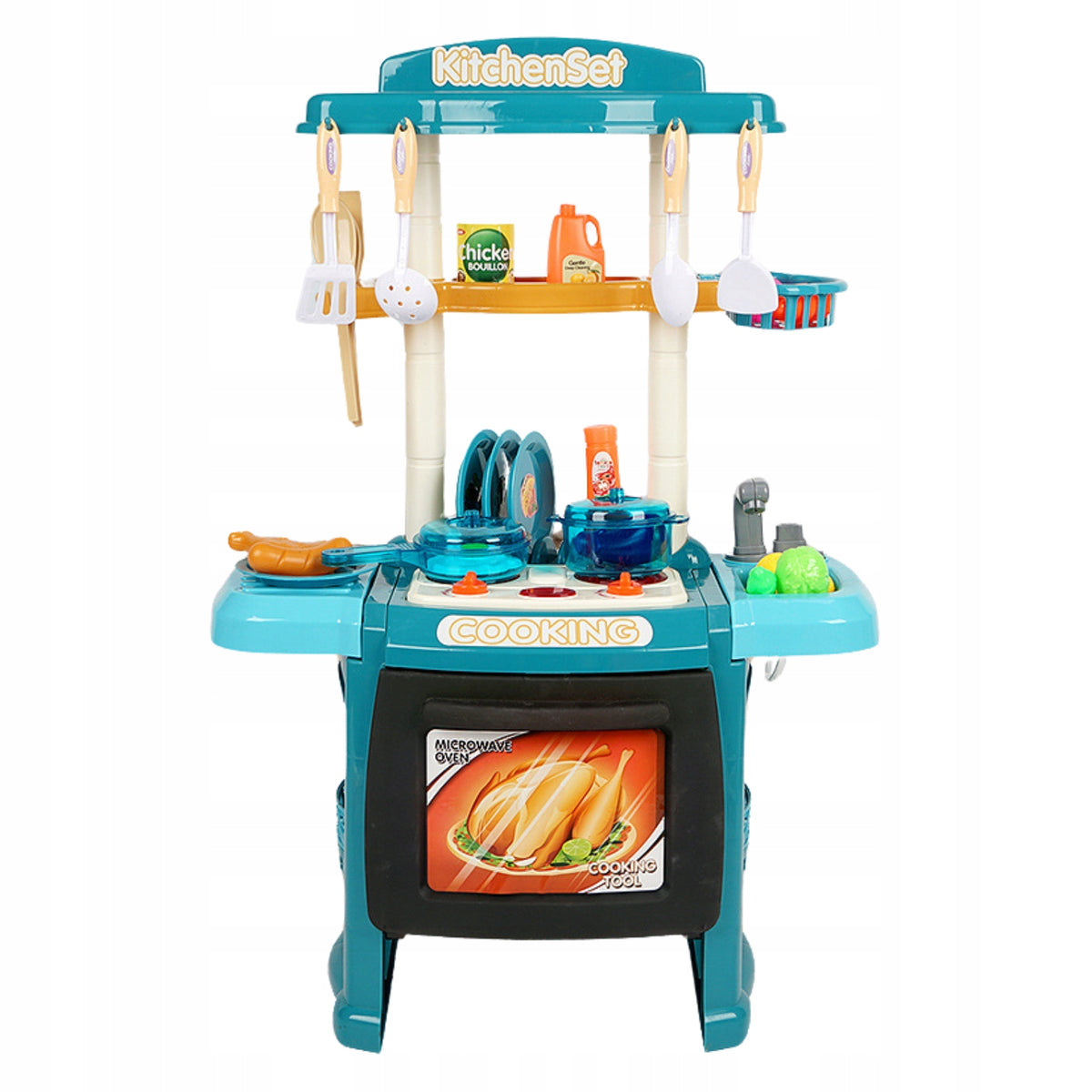 SET KITCHEN INTERACTIVE KITCHEN TABLE SINK BURNERS SOUND EFFECTS Material plastic