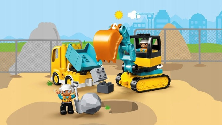 SET LEGO DUPLO TRUCK AND EXCAVATOR 10931 BLOCKS GIFT FOR A CHILD Product number 10518