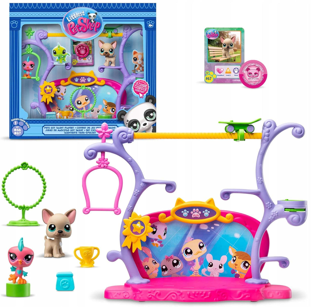 SET LITTLEST PET SHOP ANIMALS PETS GOT TALENT SCENE FIGURINES+ACCESSORIES