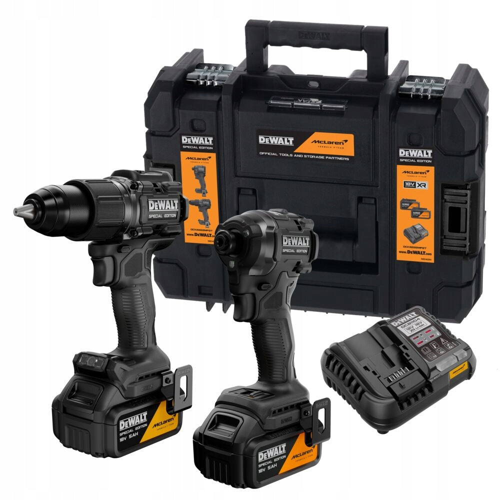 SET MCLAREN 18V XR DRILL-SCREW + BEND. 2*5.0AH DCK2222MP DEWALT