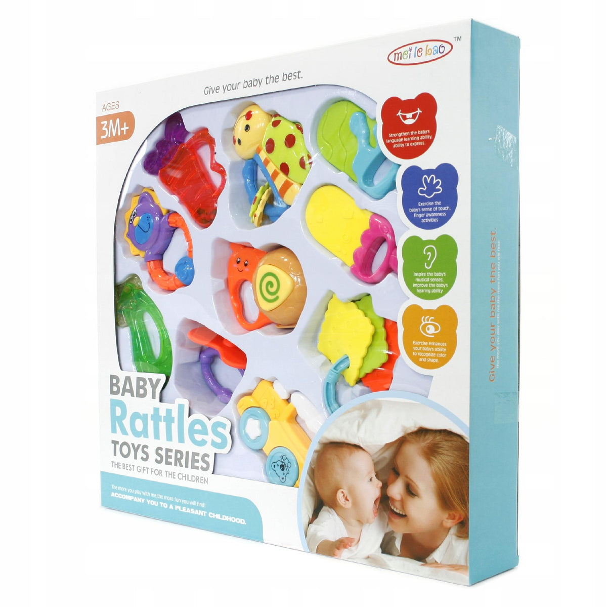 SET OF 10 BABY RATTLES AND SENSORY TEETHERS Manufacturer code B1622409