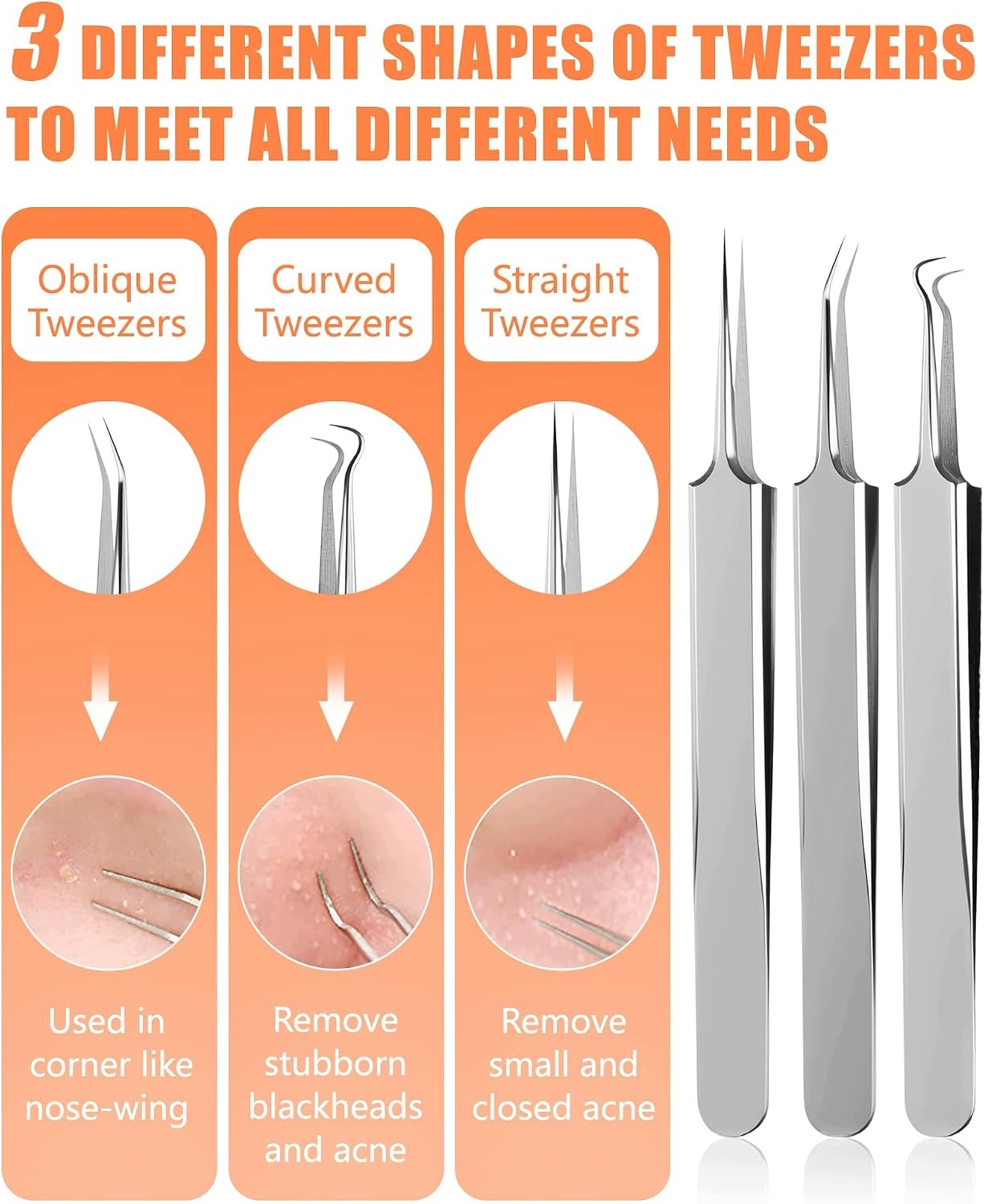 SET OF 18 ACNE BLACKHEAD REMOVAL TOOLS WITH CASE EAN (GTIN) 5908146453924