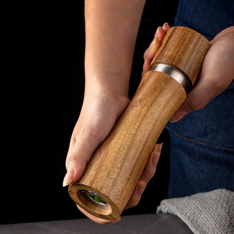 SET OF 2 MILLERS FOR SALT PEPPER SPICE WOOD Brand Brunbeste