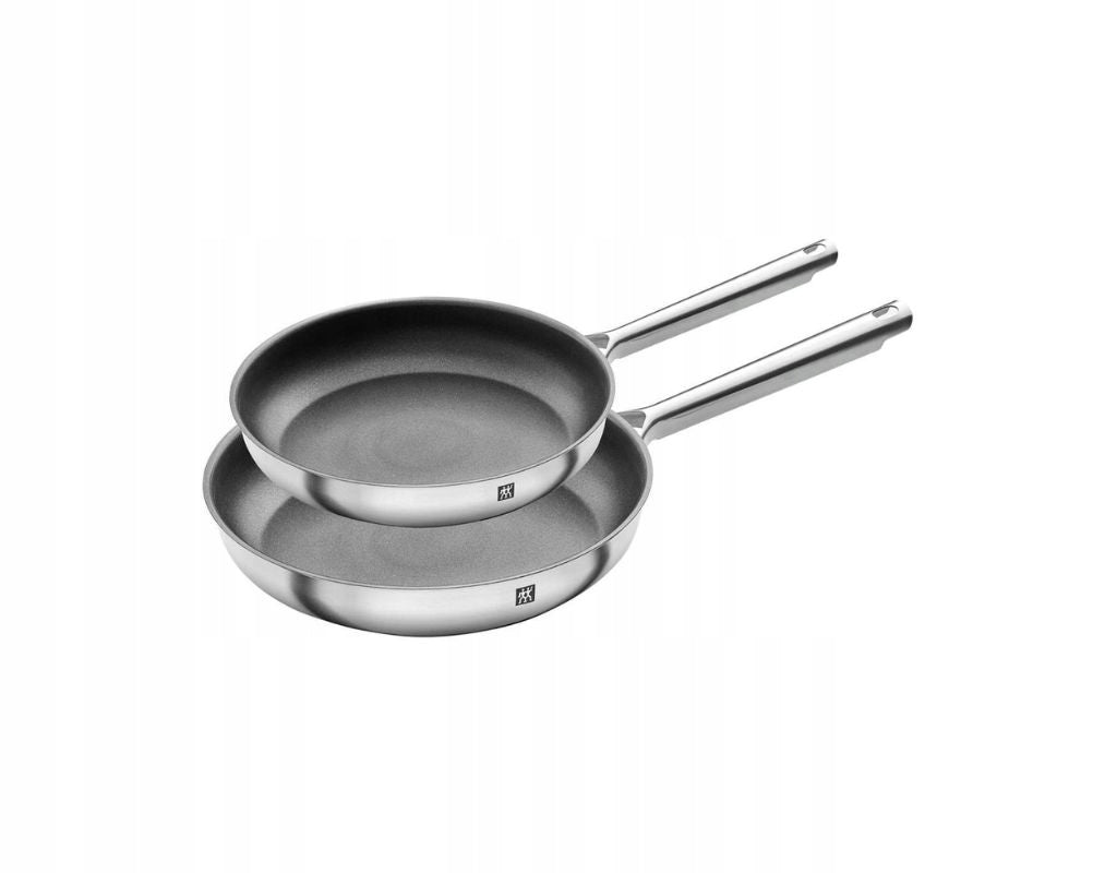 SET OF 2 PANS ZWILLING TRUEFLOW STEEL 24/28 CM NON-STICK COATING