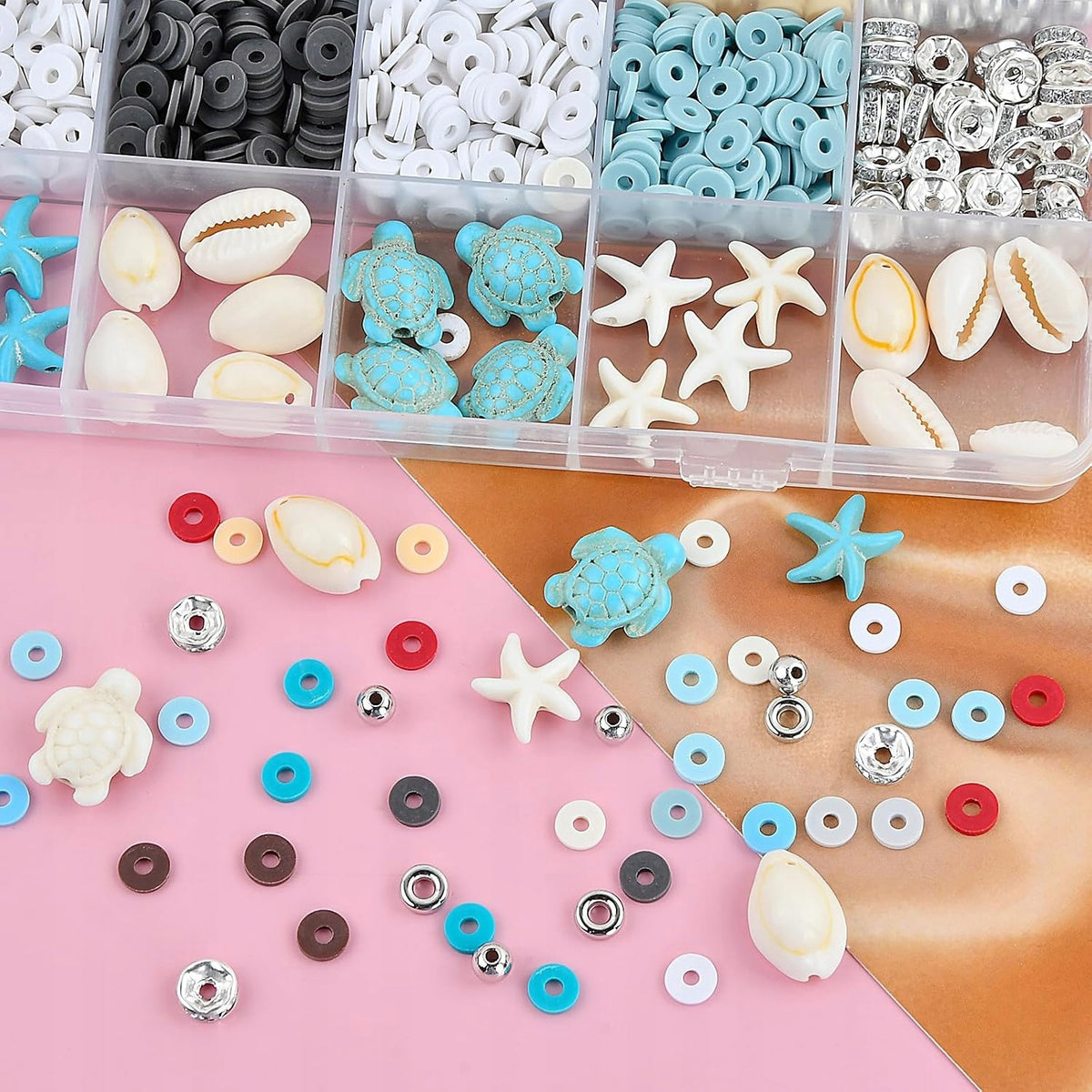 SET OF 2400 BEADS FOR JEWELRY MAKING DIY NECKLACE BRACELETS Brand no brand