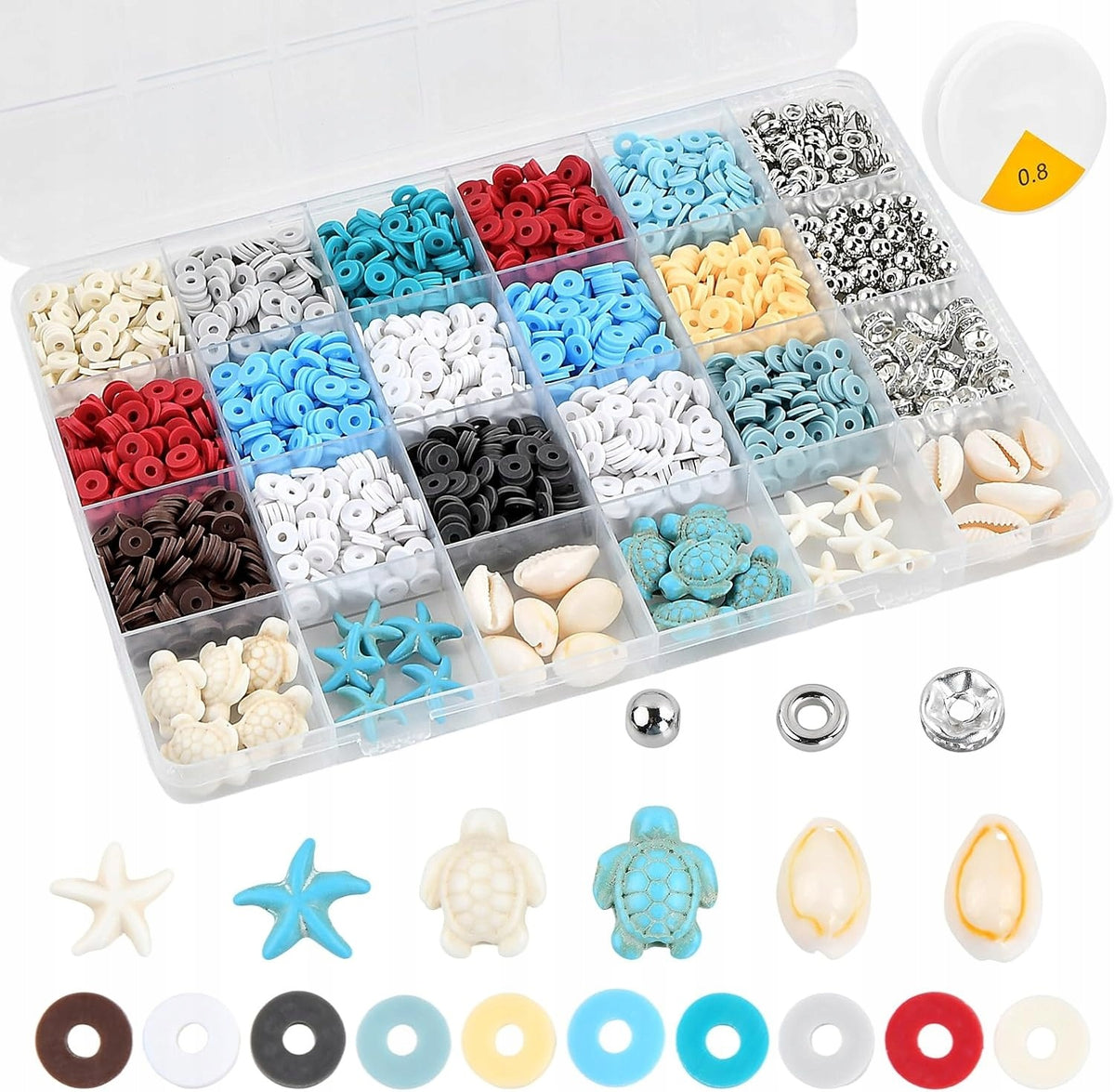SET OF 2400 BEADS FOR JEWELRY MAKING DIY NECKLACE BRACELETS