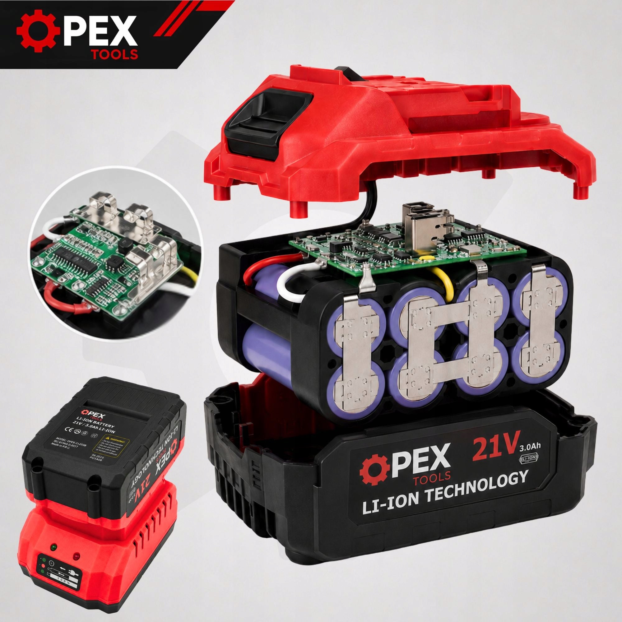 SET OF 2IN1 ANGLE GRINDER + CORDLESS IMPACT WRENCH + 2xAKU CAPS Packaging status original