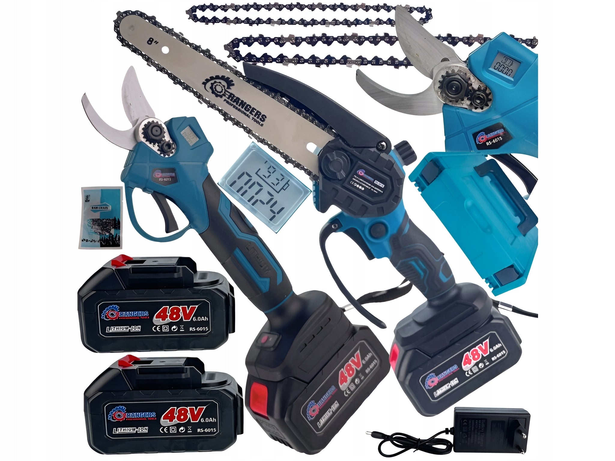 SET OF 2IN1 CORDLESS SAW 6" CORDLESS PRUNER 2X 36V BRANCH