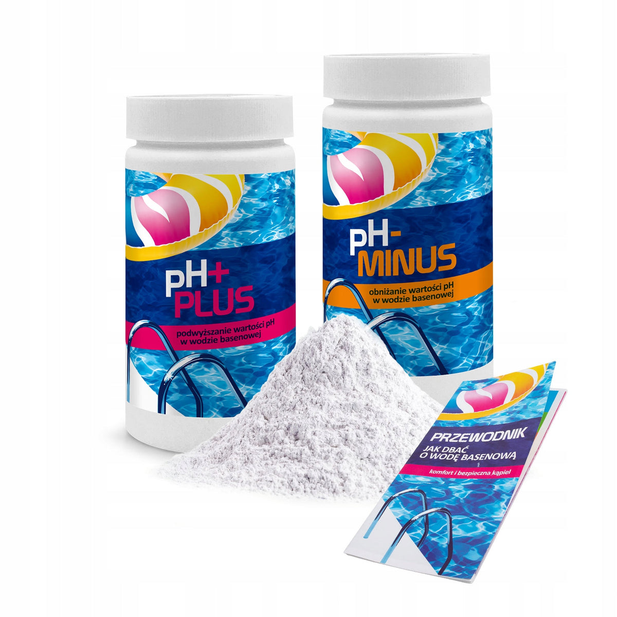 SET OF 2IN1 TO REGULATE THE PH OF WATER IN THE POOL PH- MINUS PH+ PLUS CHEMISTRY