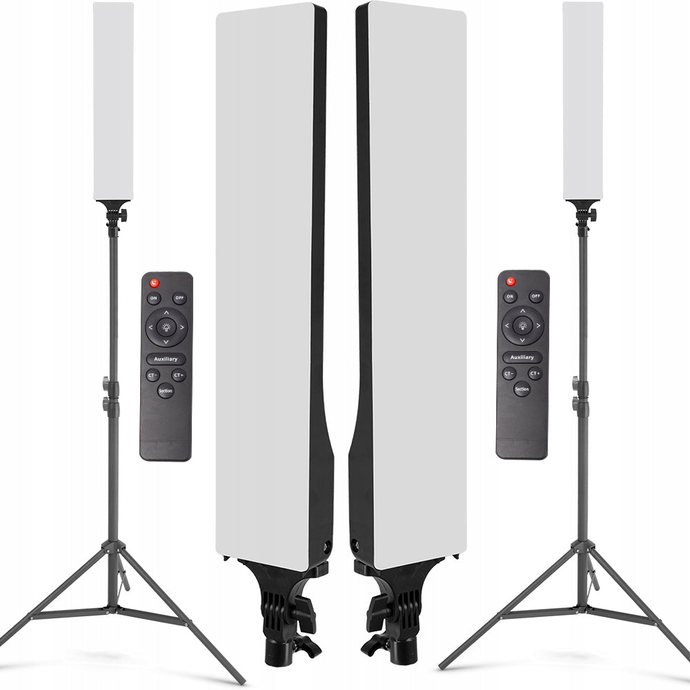 SET OF 2X LED PANEL COSMETIC LAMP RL-100 + TRIPODS Manufacturer code CGFP-2RL100-802X
