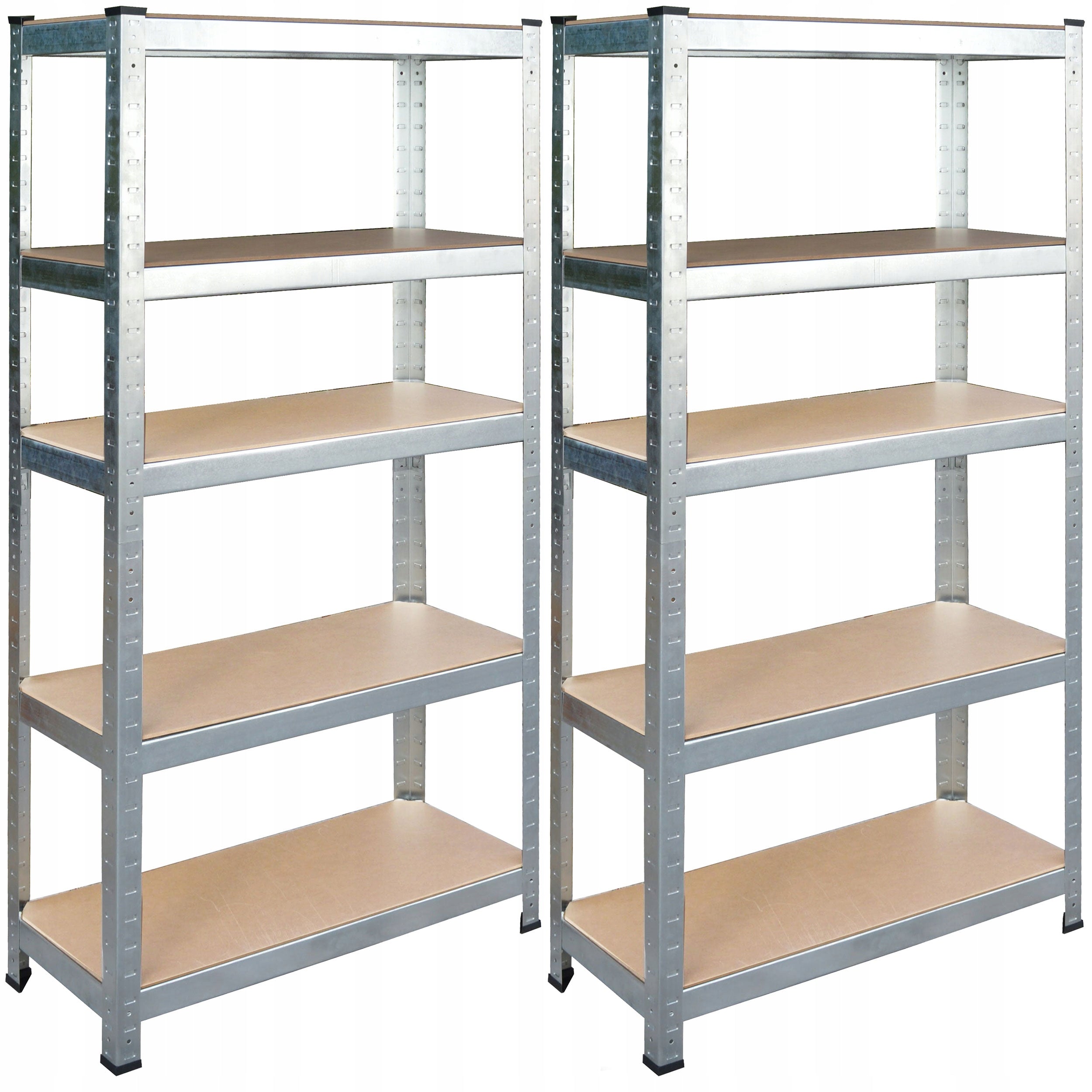 SET OF 2X STORAGE RACK 2in1 METAL FOR GARAGE 875kg 180x90x40cm HUMBERG