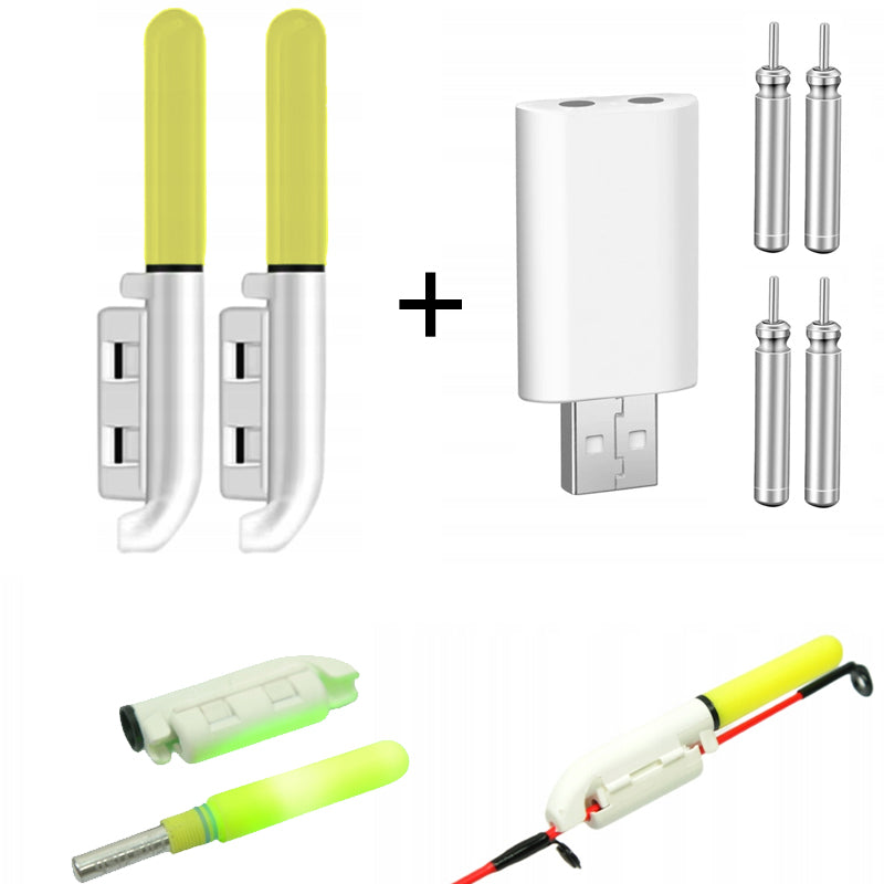SET OF 2pcs GLOWING BEACON for tip FEEDER 4x battery CHARGER