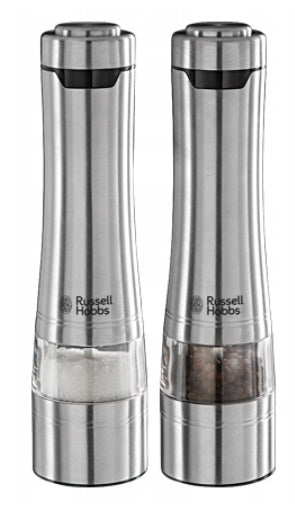 SET OF 2x ELECTRIC PEPPER AND SALT GRINDER HERBS SPICES ADJUSTMENT Packaging status original