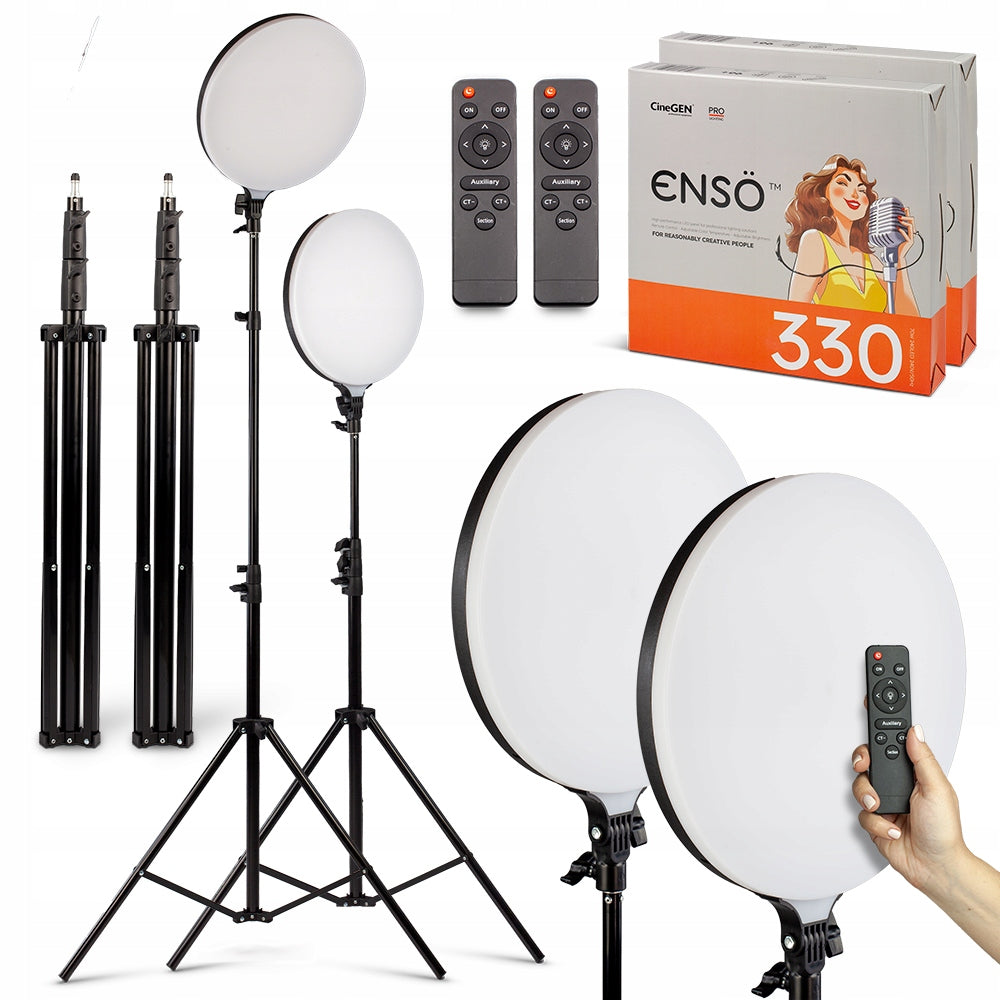 SET OF 2x ENSO 330 COSMETIC PANEL LAMP + TRIPODS