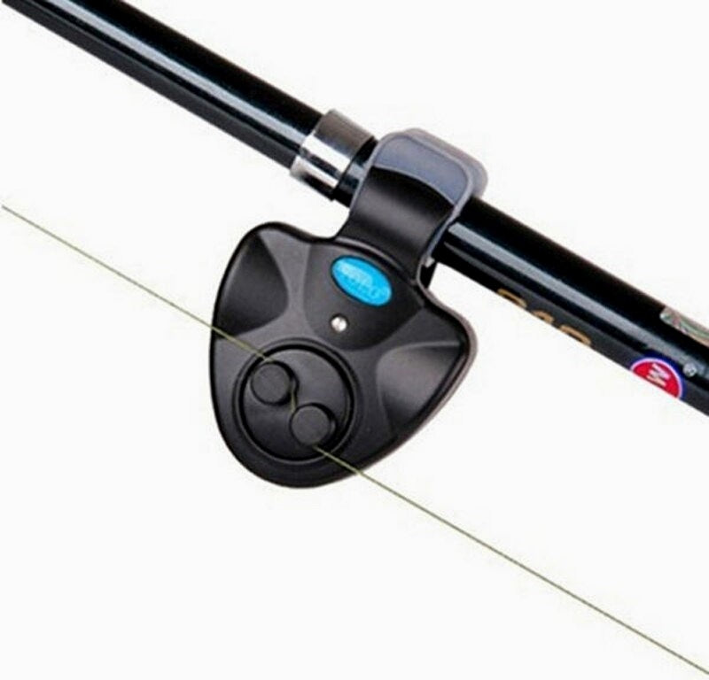 SET OF 2x FISHING ALARM BEACON FISHING ROD TIP GROUND LED NIGHT MODE