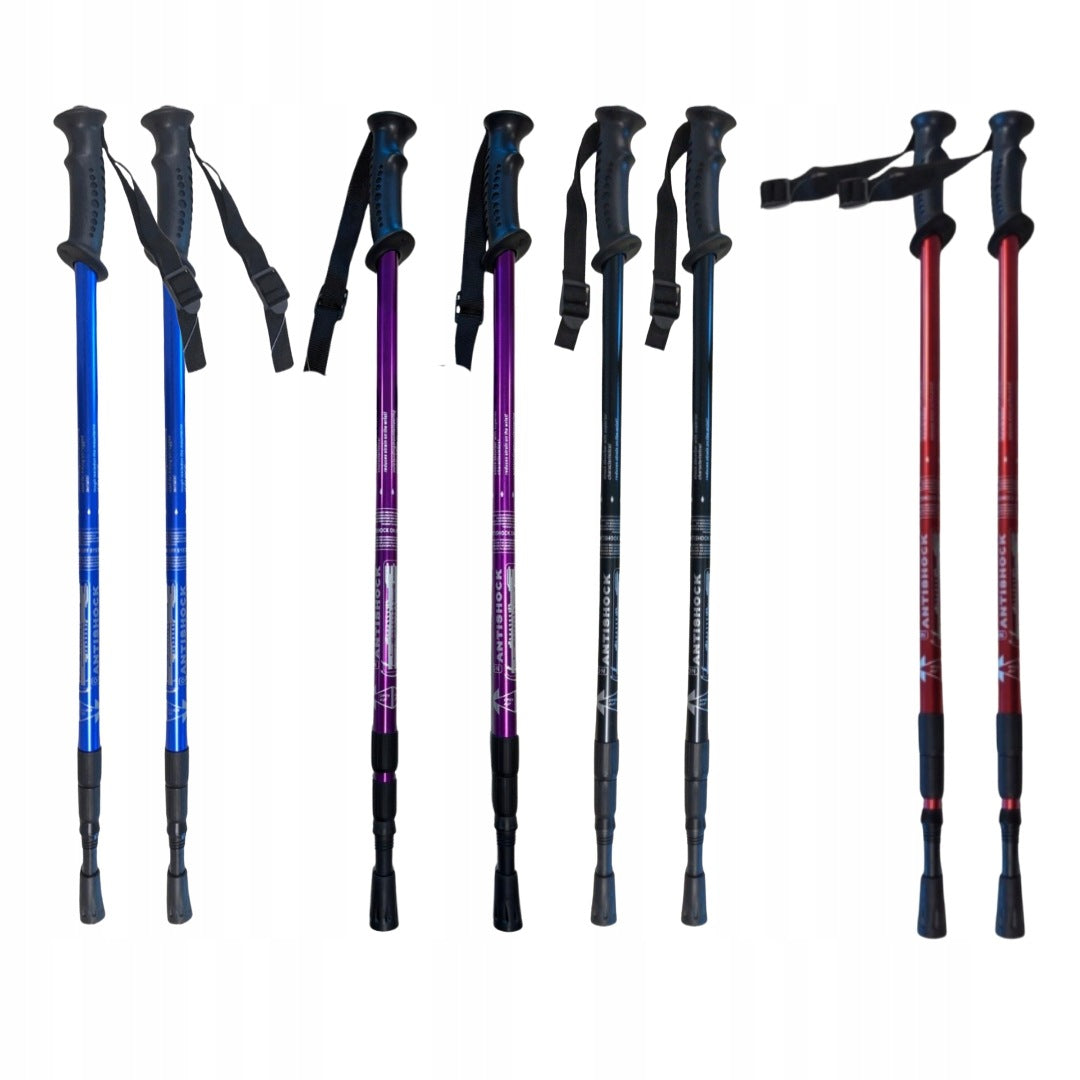 SET OF 2x NORDIC WALKING Telescopic Poles 3 Adjustable Folding Segments Manufacturer code KIJKI SKŁADANE W GÓRY