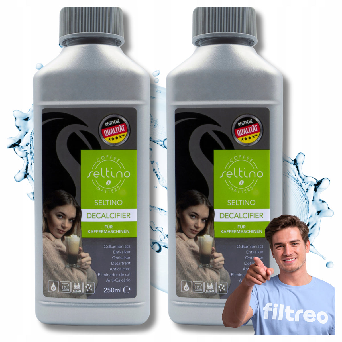 SET OF 2x250ml Seltino descaler for universal machine HIGH QUALITY