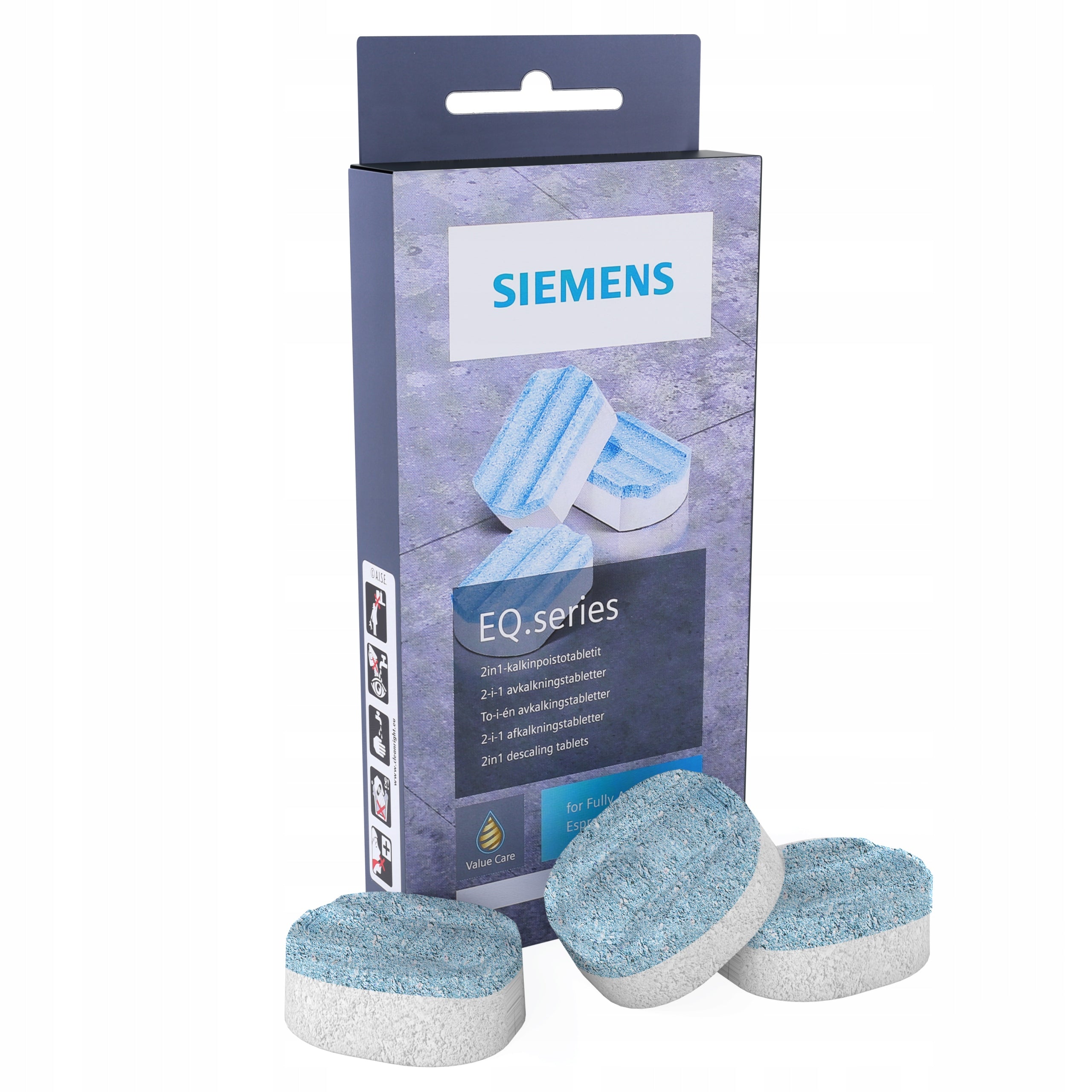 SET OF 2x3 pcs descaler in tablets Siemens Bosch EQ Series TZ80002B Product weight with unit packaging 0.4 kg