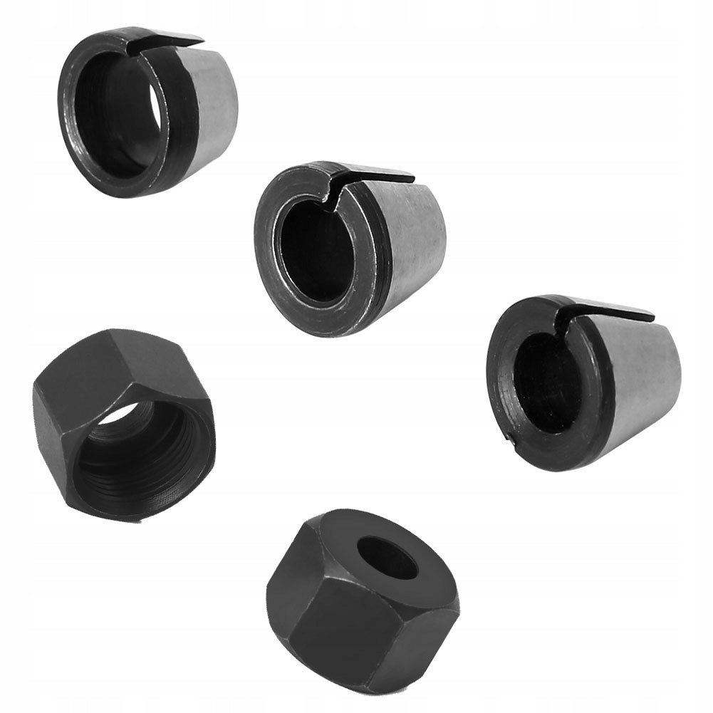 SET OF 3 MILLING MACHINE REDUCTION BUSHINGS WITH 2 PIECES NUT, 6MM 8MM 6,35MM Packaging status original