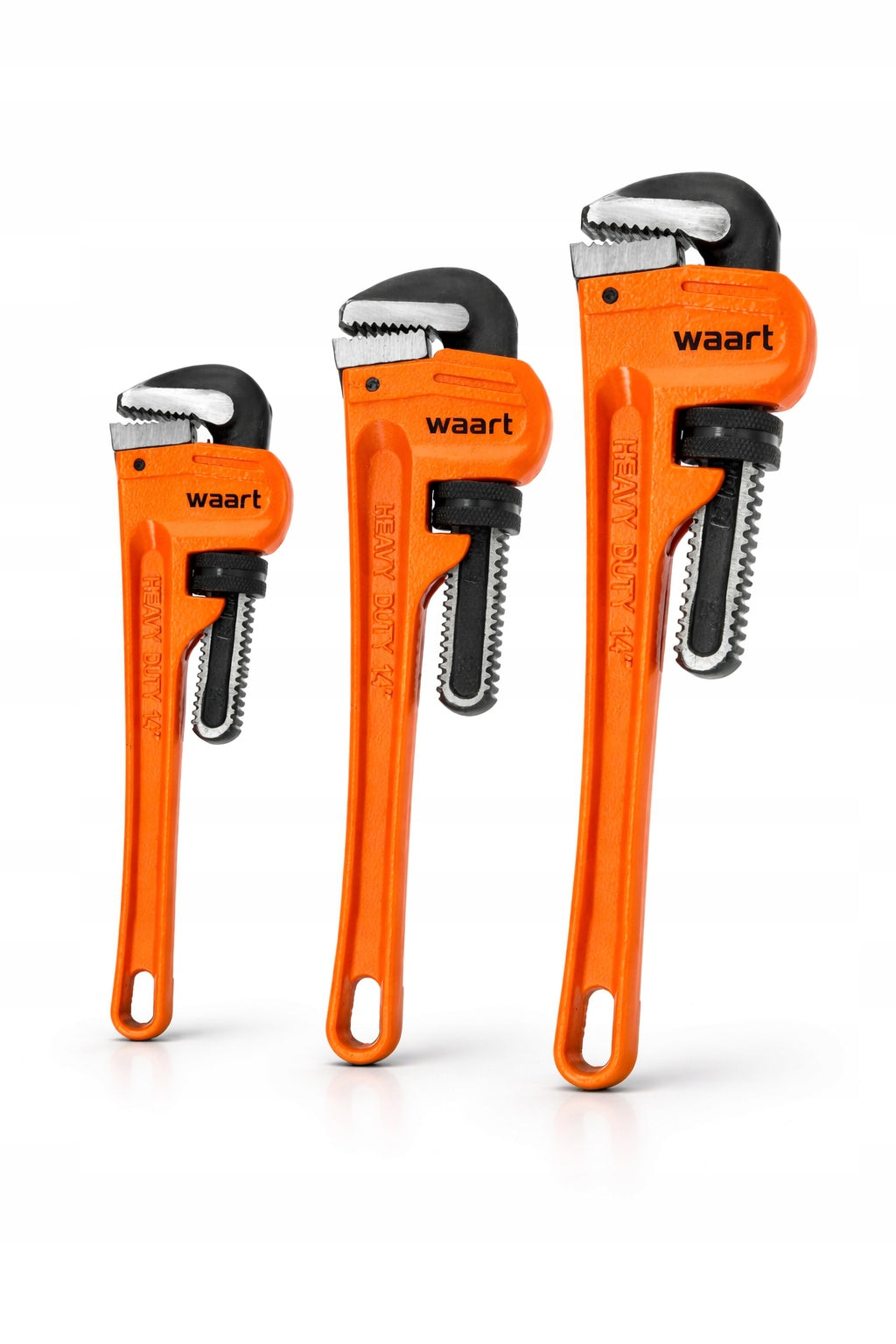 SET OF 3X ADJUSTABLE WRENCH, FROG, FOR PIPES TYPE STILLSON 12'' 14'' 18'' CRV