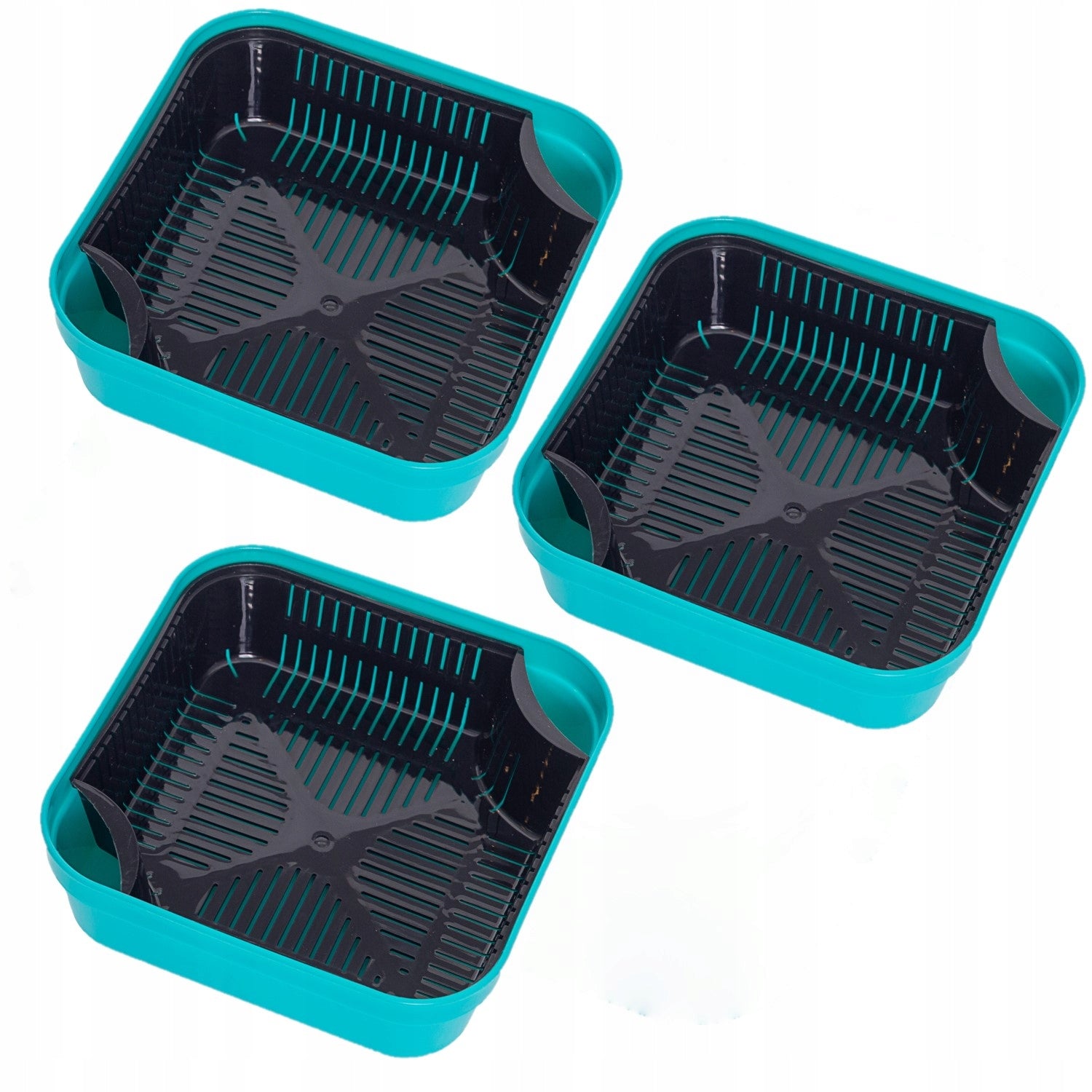SET OF 3x PELLET SOAKING CONTAINER BOX WITH STRAINER BOX + STRAINER