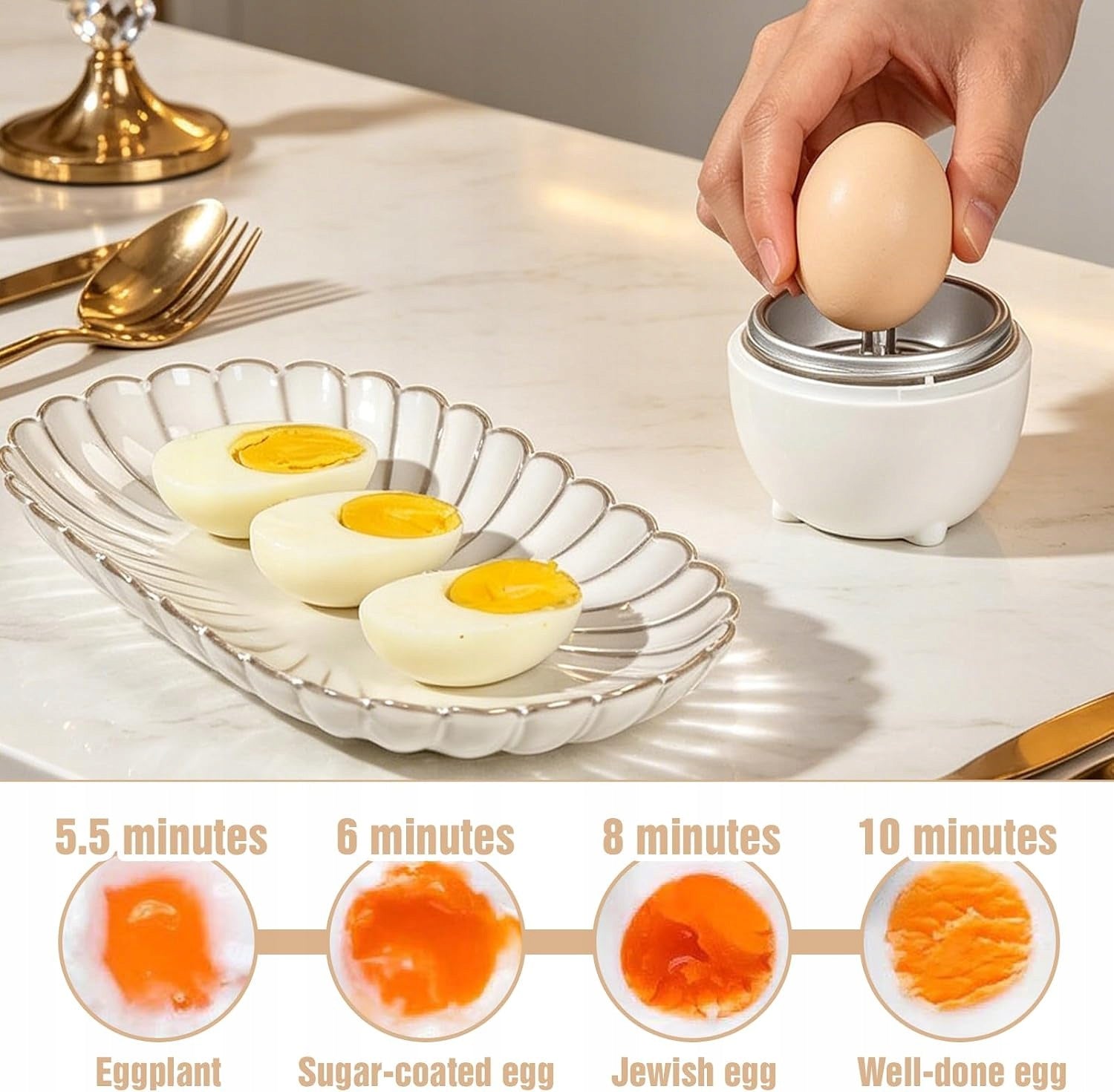SET OF 4 EGG COOKERS FOR MICROWAVE OVEN ALUMINUM PP Brand no brand
